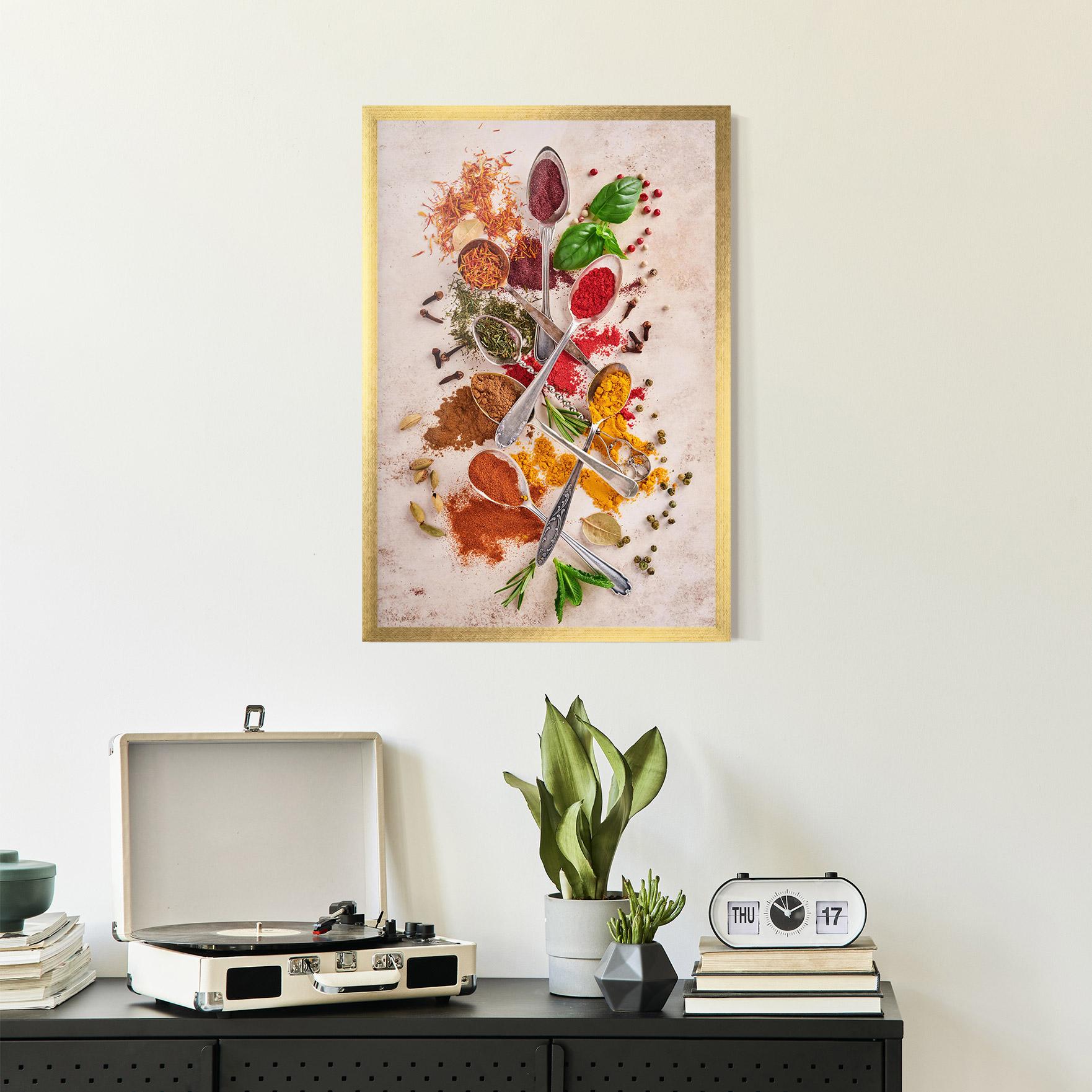 Poster Înrămat Colorful Spices Cooking mockup 2