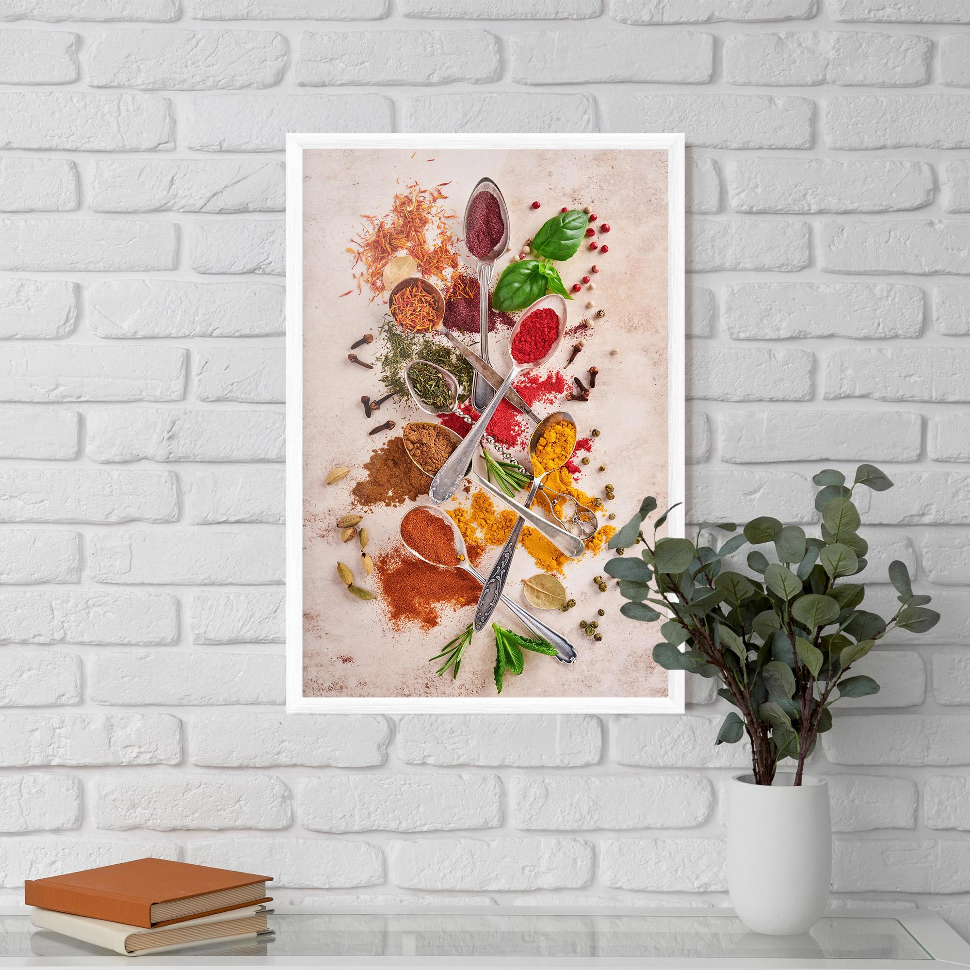 Poster Înrămat Colorful Spices Cooking mockup 5