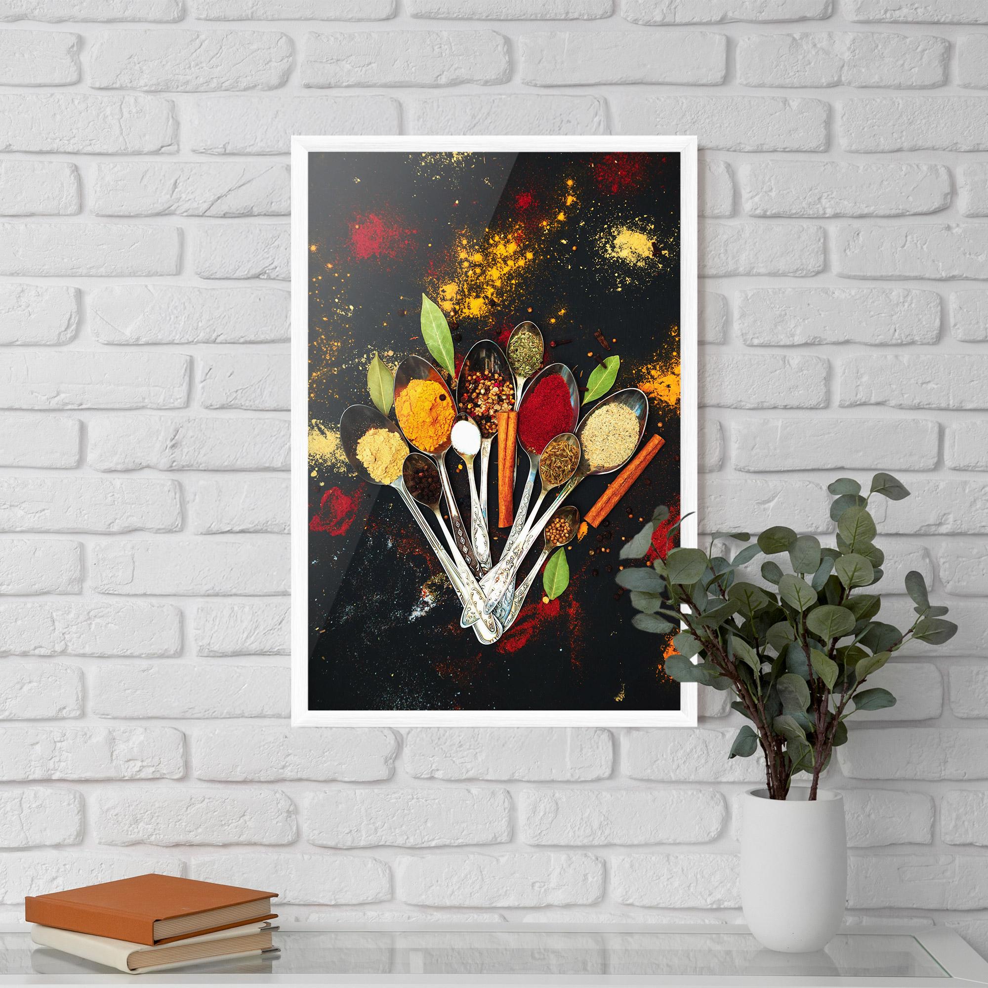 Poster Înrămat Cooking Spices Spoons mockup 5