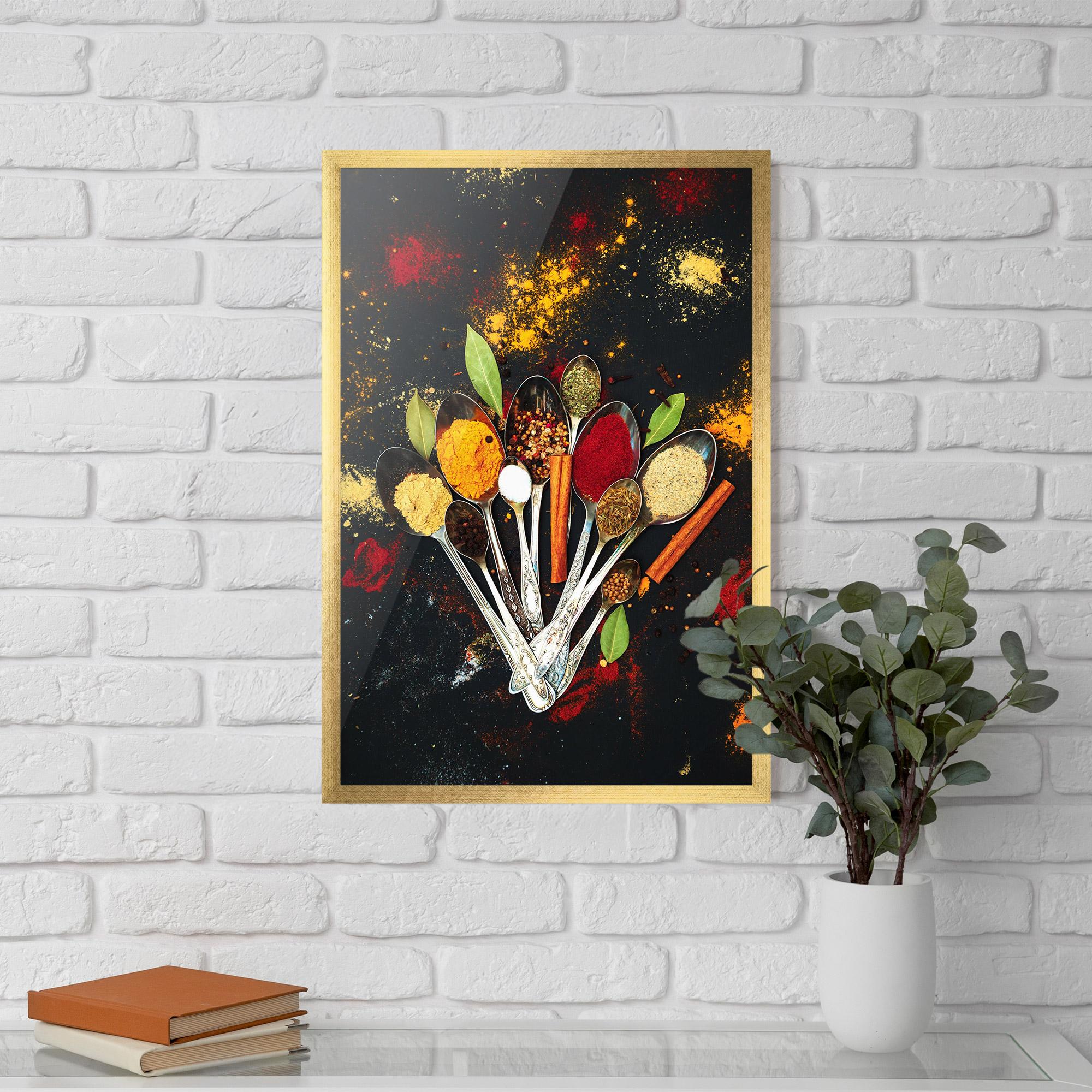 Poster Înrămat Cooking Spices Spoons mockup 5