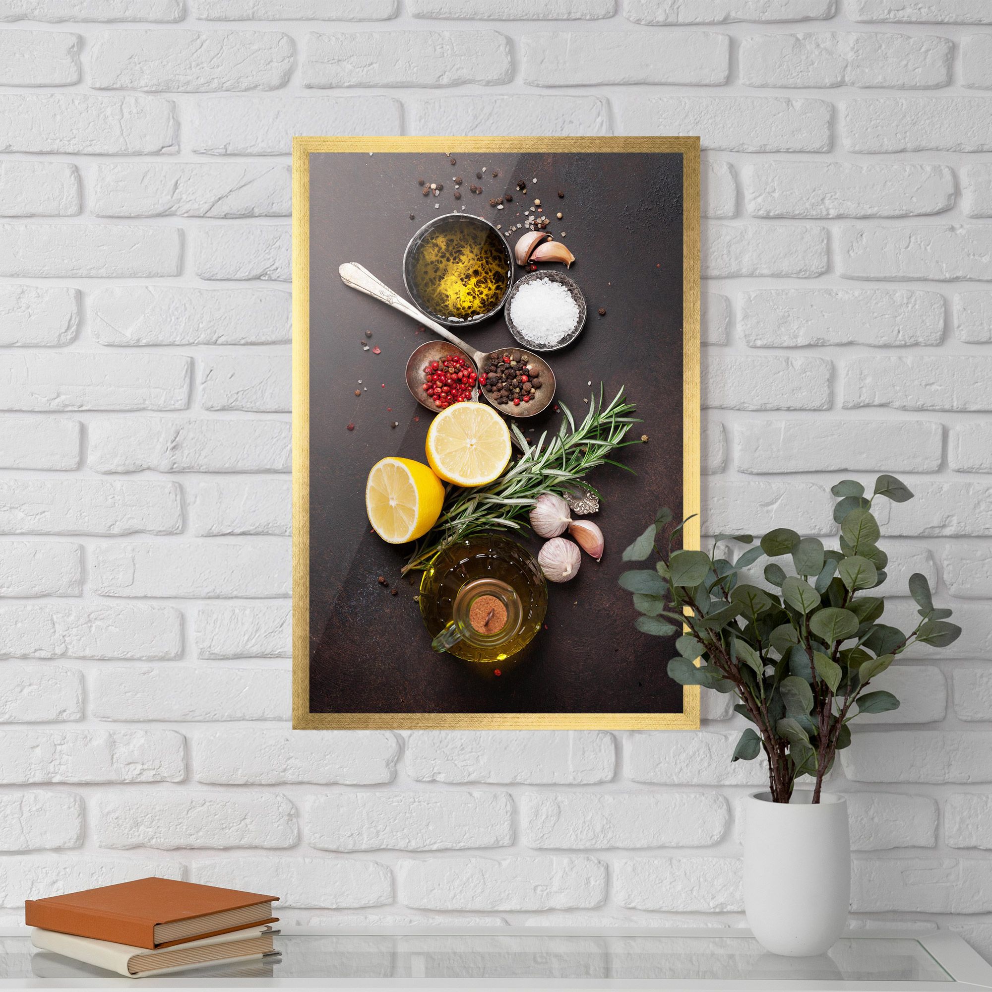 Spices On Stone Table mockup 5