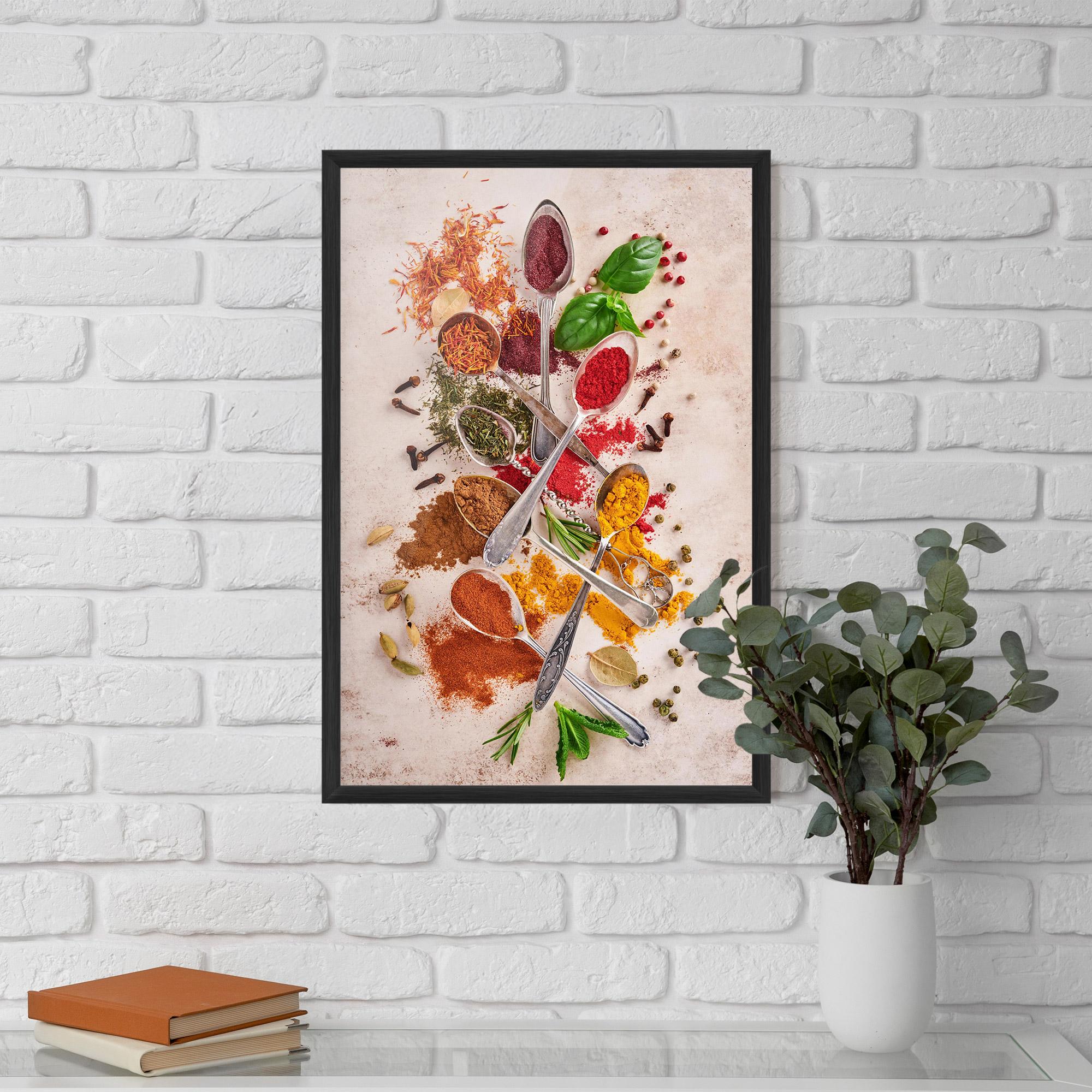 Poster Înrămat Colorful Spices Cooking mockup 5