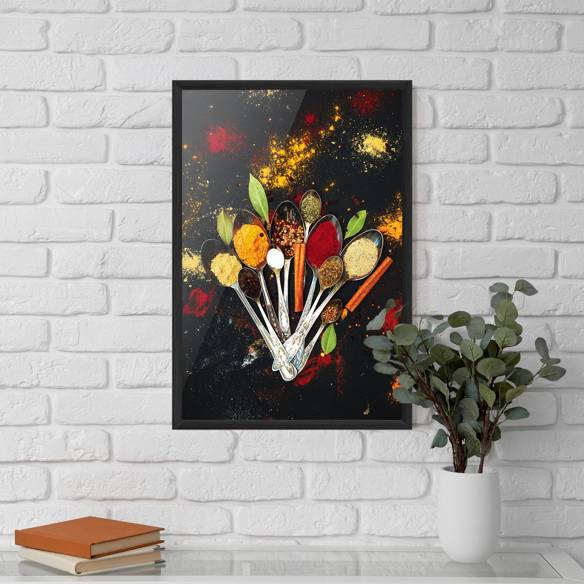 Poster Înrămat Cooking Spices Spoons mockup 5