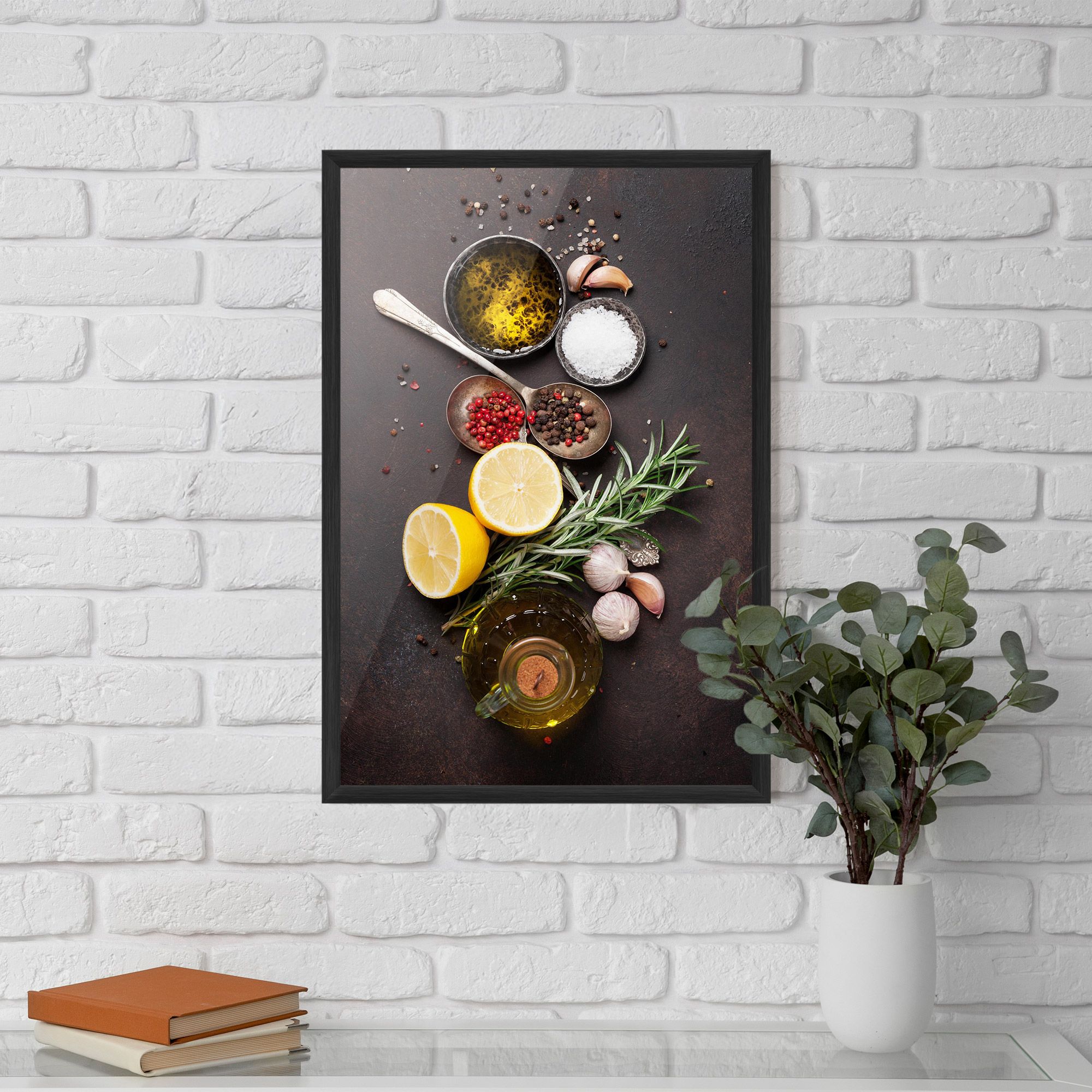 Spices On Stone Table mockup 5
