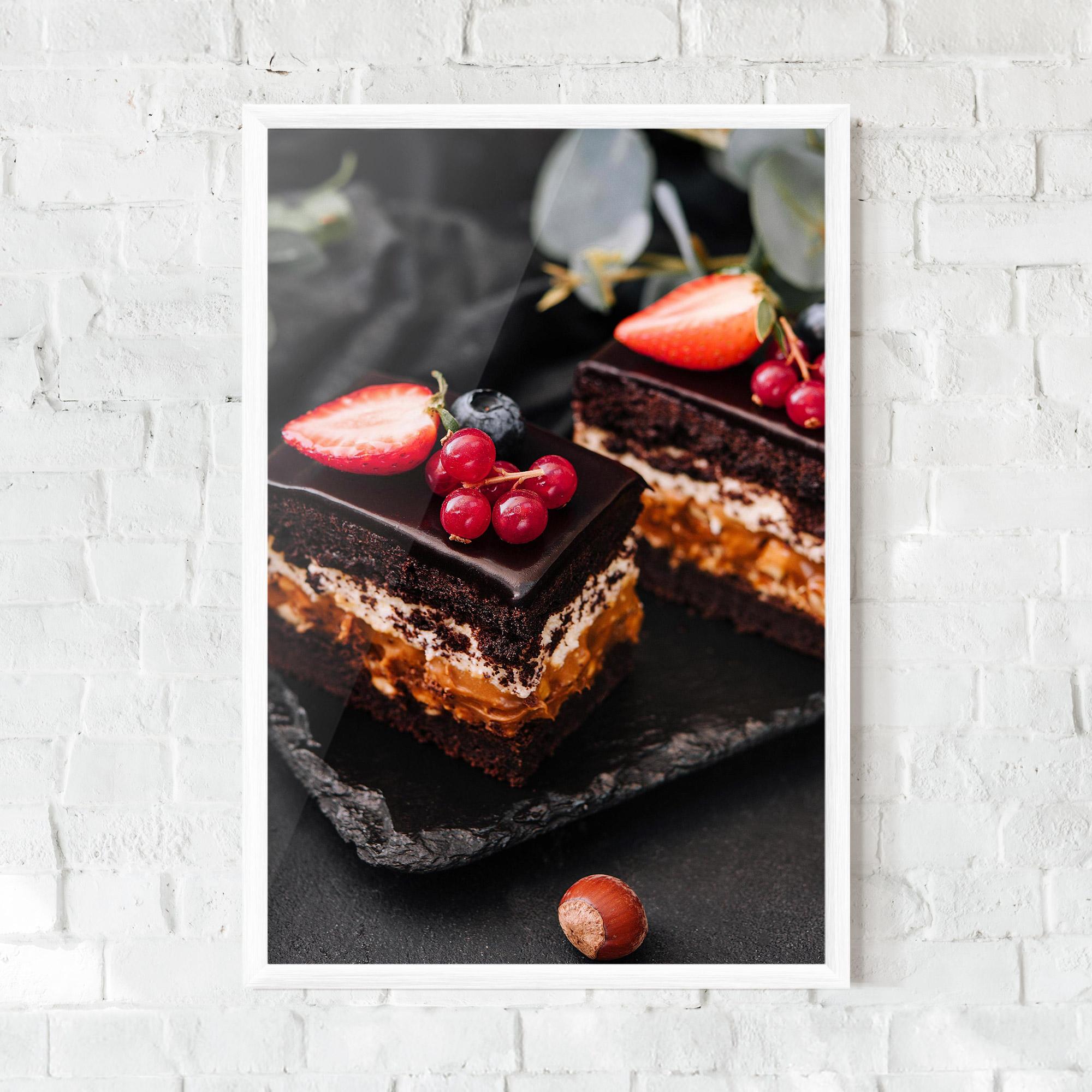 Poster Înrămat Chocolate Berries Cake mockup 0
