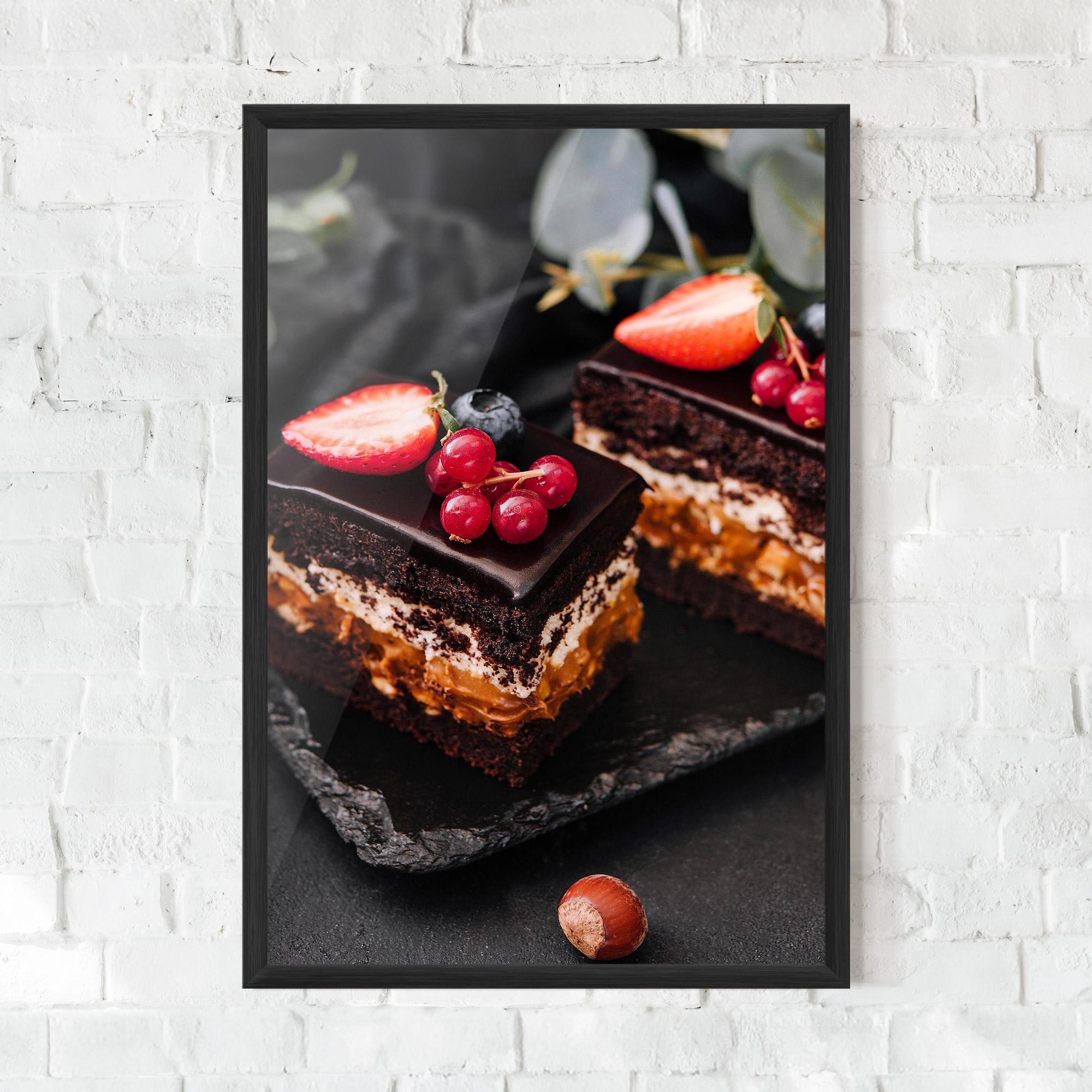 Poster Înrămat Chocolate Berries Cake mockup 0