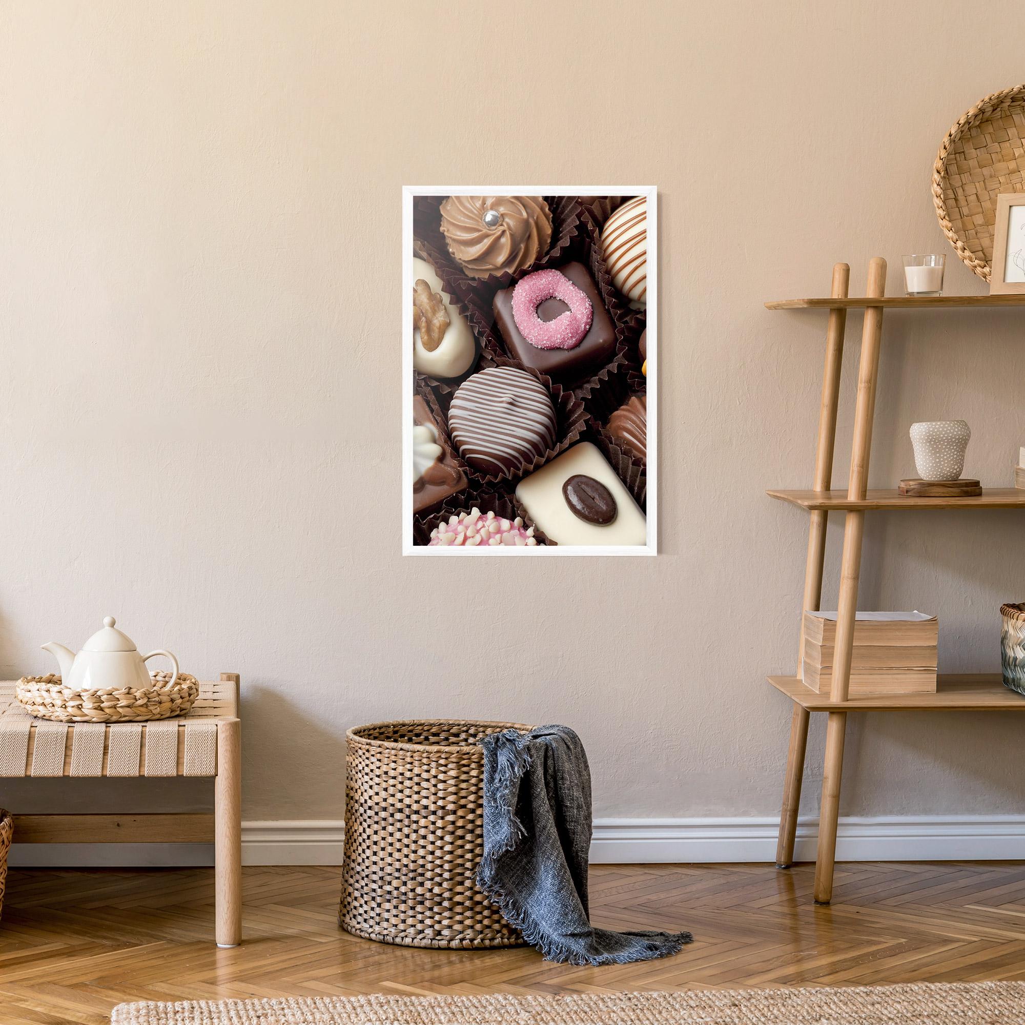 Poster Înrămat Chocolate Bonbons mockup 9