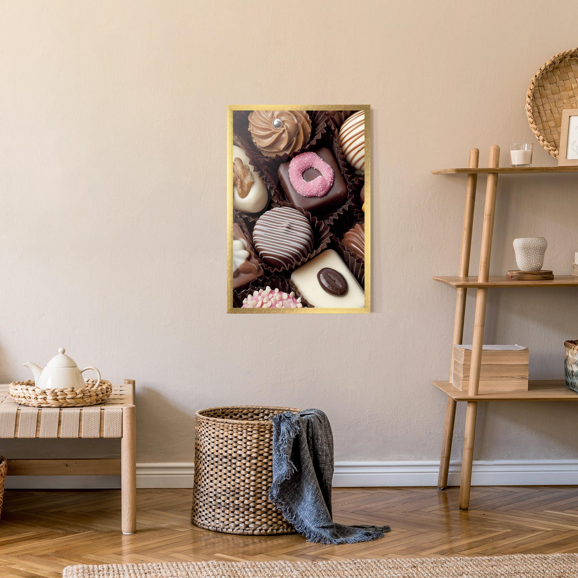Poster Înrămat Chocolate Bonbons mockup 9