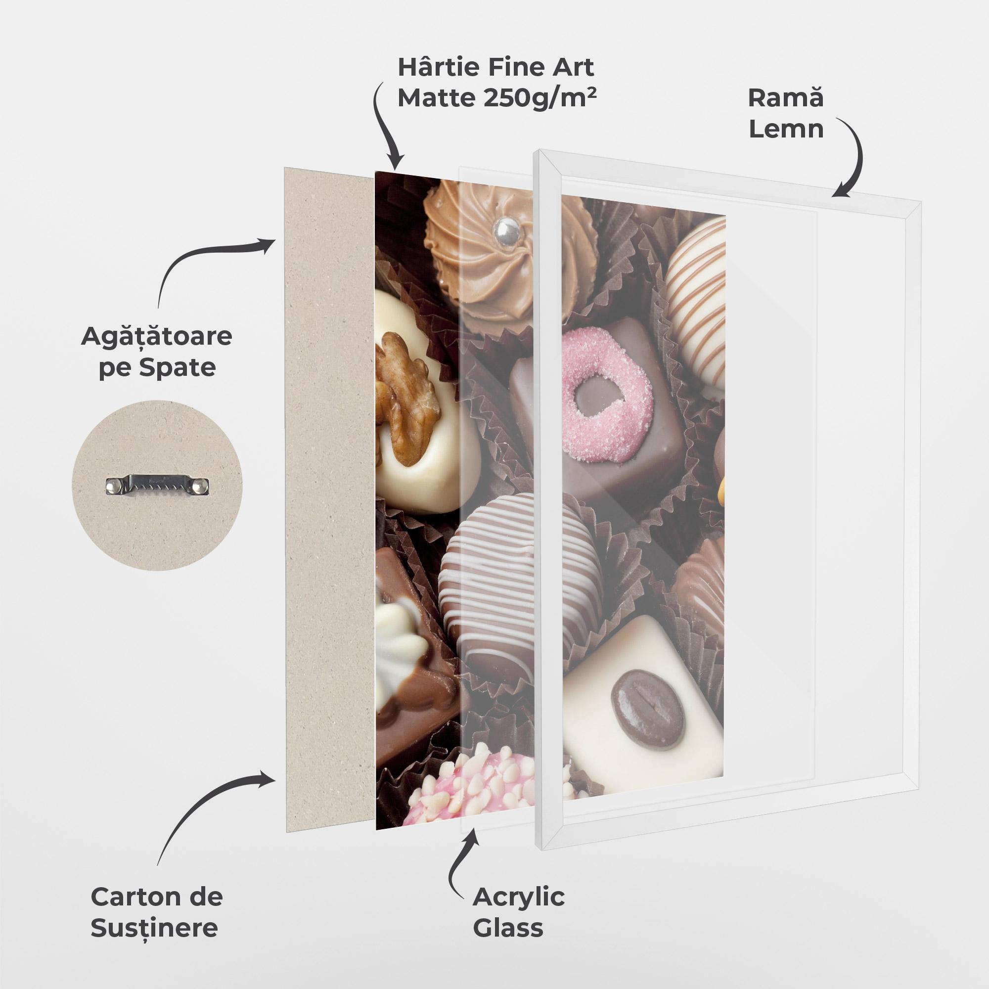 Poster Înrămat Chocolate Bonbons mockup 1