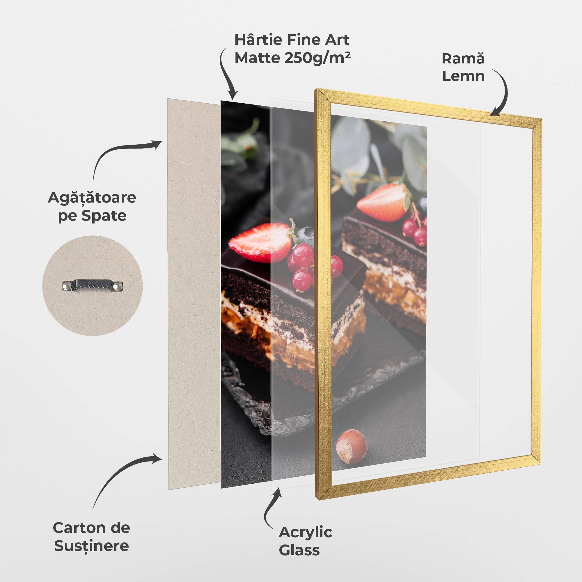 Poster Înrămat Chocolate Berries Cake mockup 1