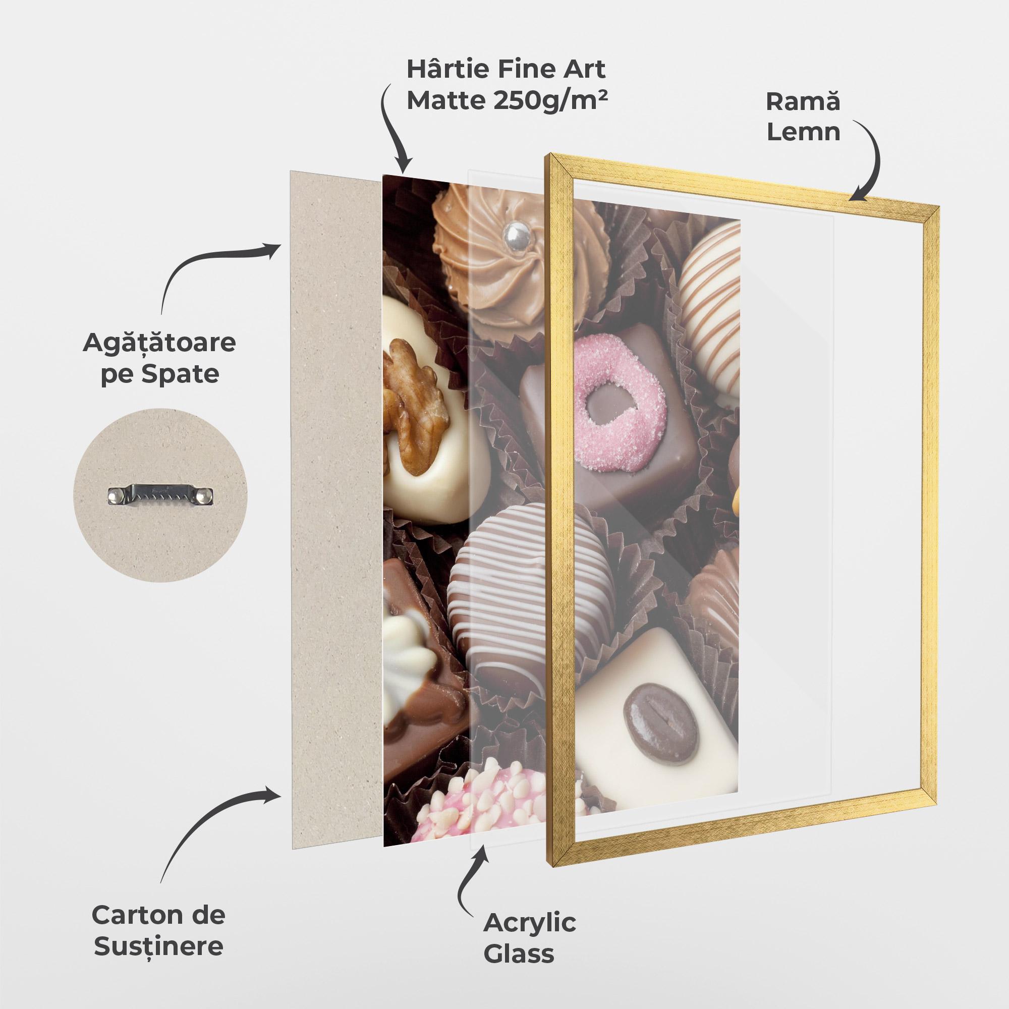 Poster Înrămat Chocolate Bonbons mockup 1