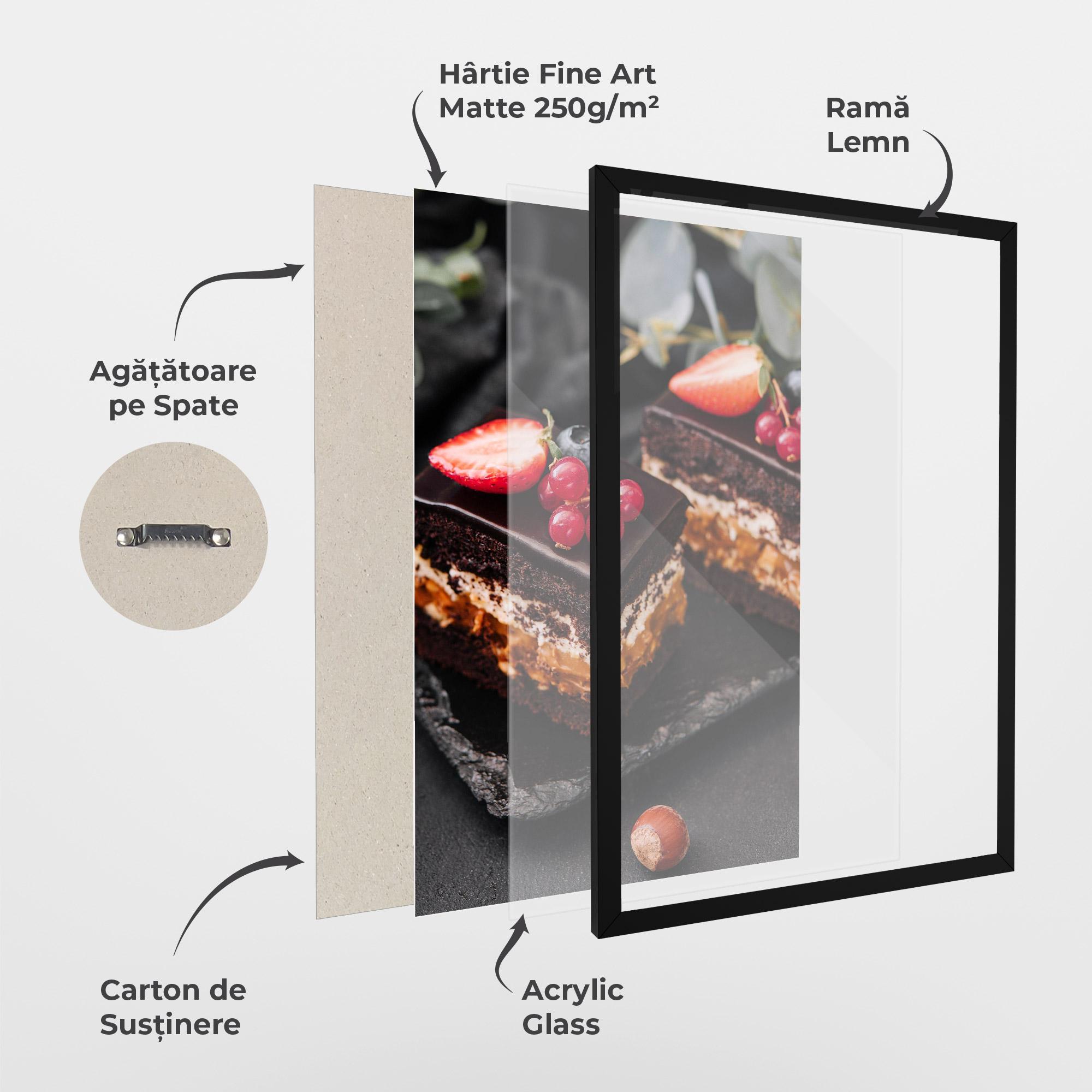 Poster Înrămat Chocolate Berries Cake mockup 1