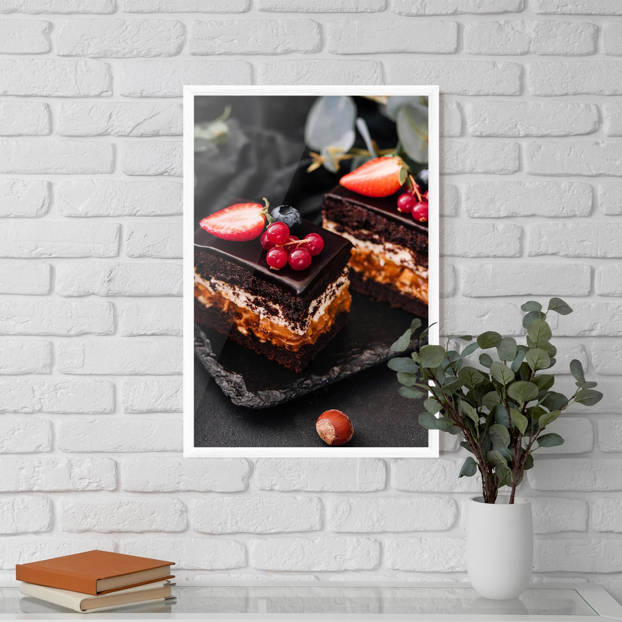 Poster Înrămat Chocolate Berries Cake mockup 5