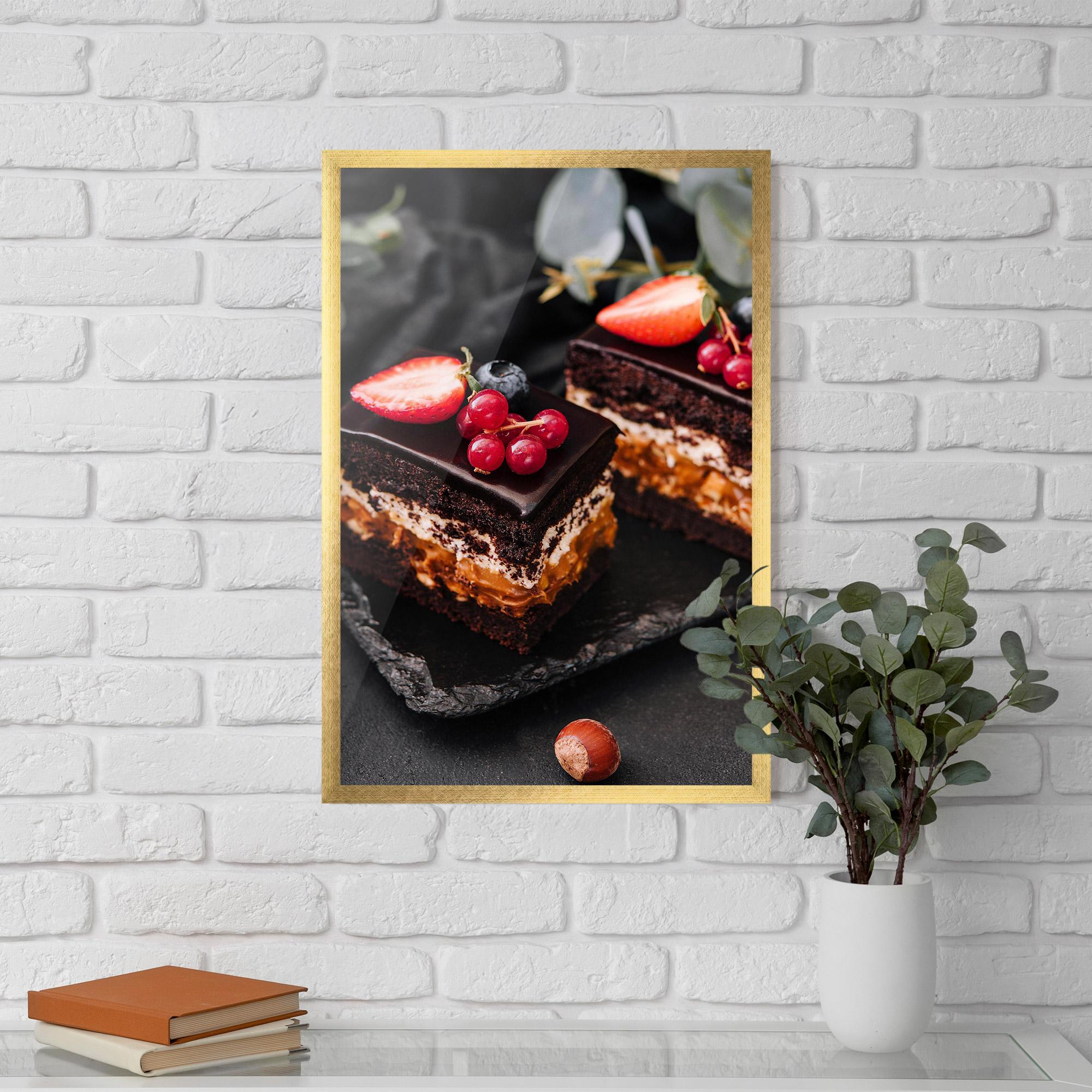 Poster Înrămat Chocolate Berries Cake mockup 5