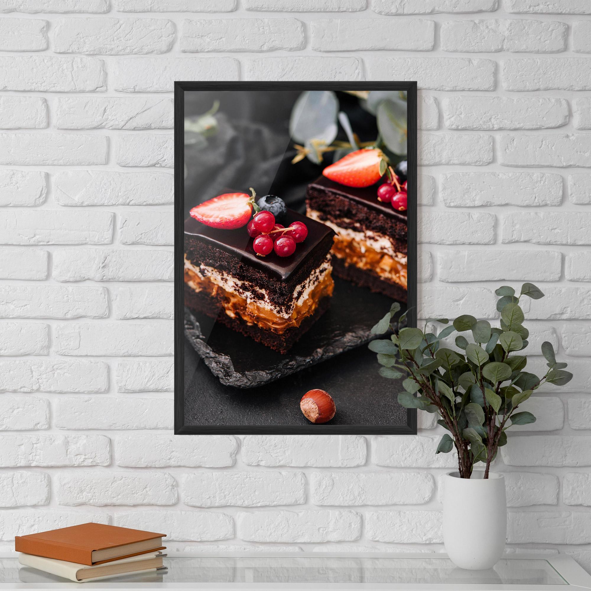 Poster Înrămat Chocolate Berries Cake mockup 5