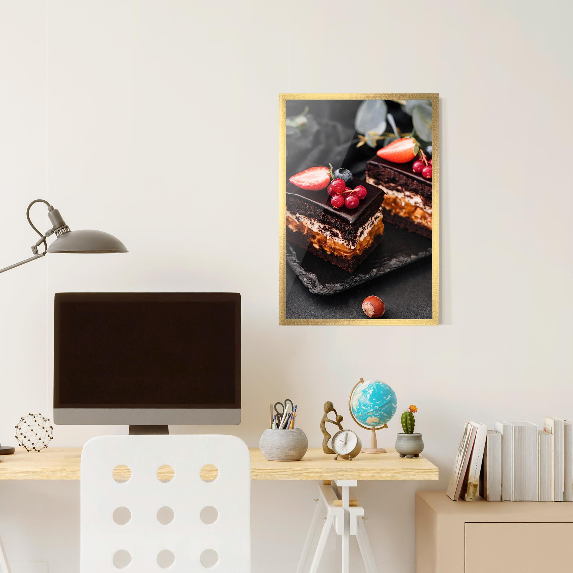 Poster Înrămat Chocolate Berries Cake mockup 6