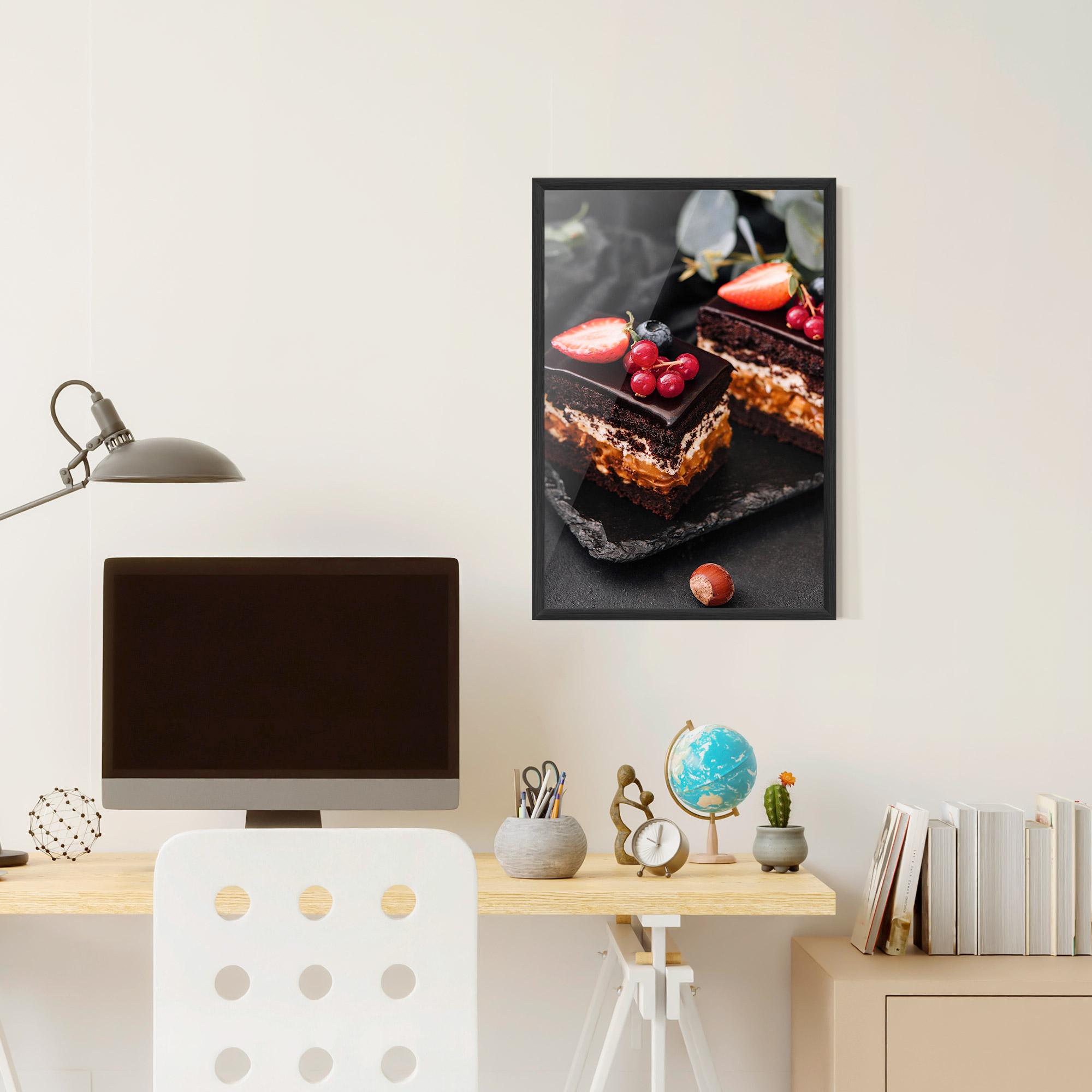 Poster Înrămat Chocolate Berries Cake mockup 6