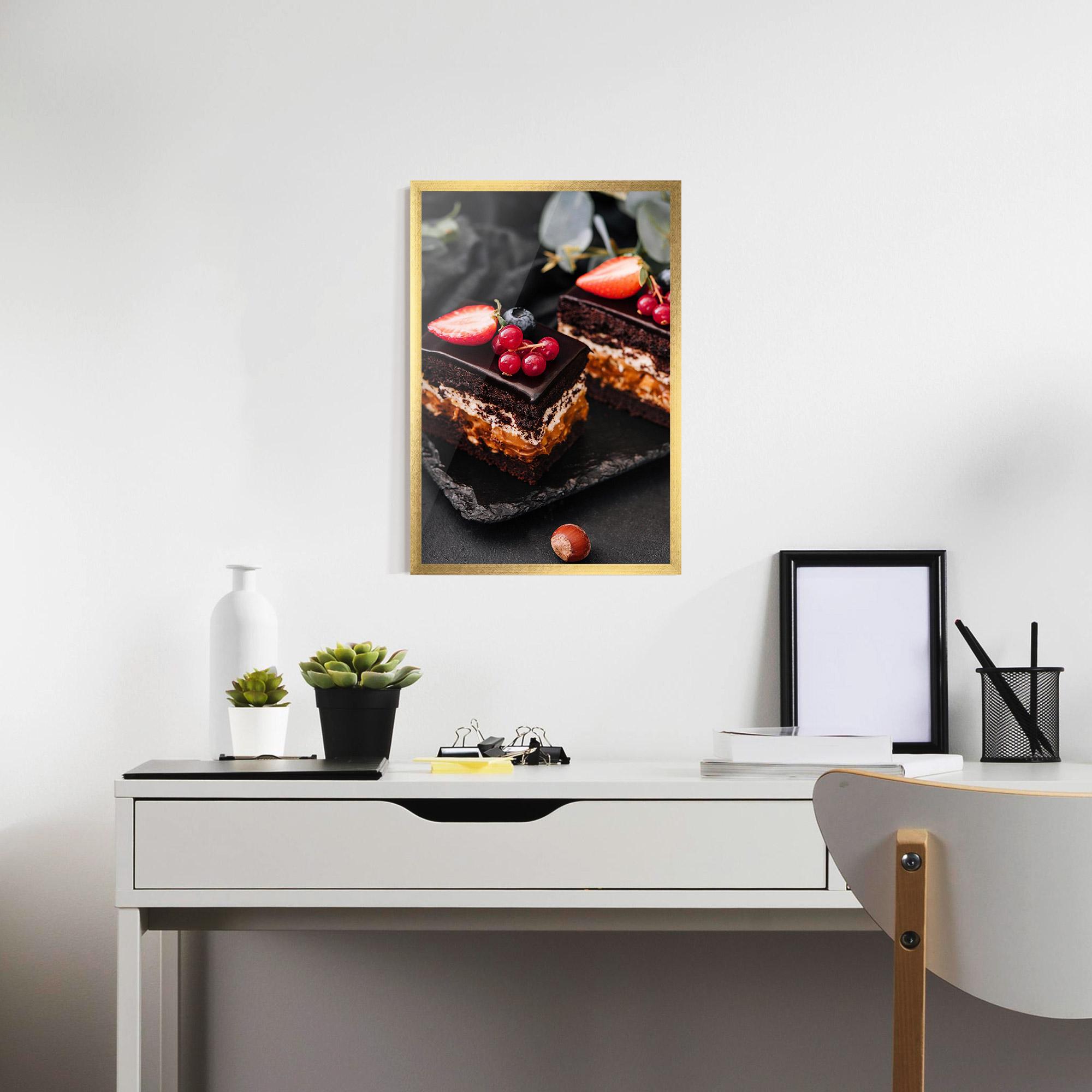 Poster Înrămat Chocolate Berries Cake mockup 7