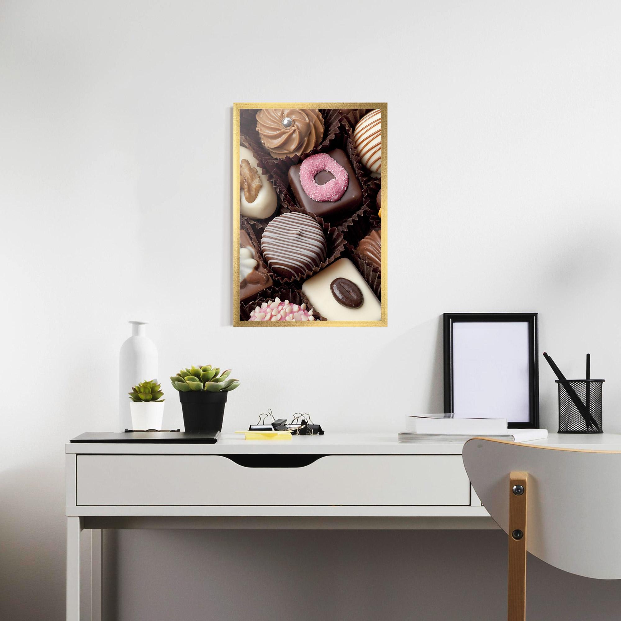 Poster Înrămat Chocolate Bonbons mockup 7