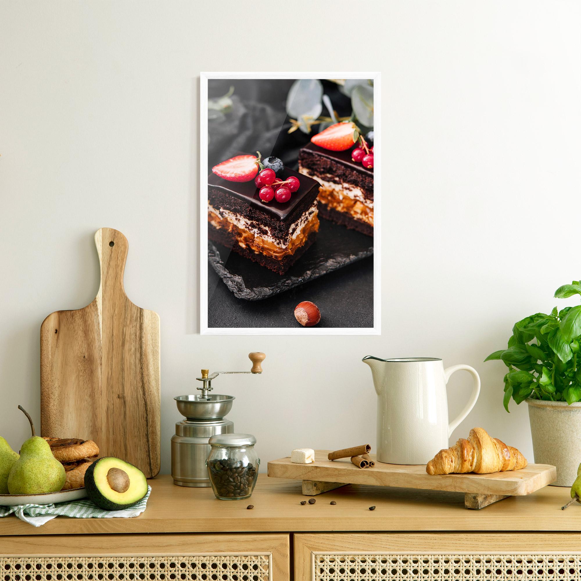 Poster Înrămat Chocolate Berries Cake mockup 8
