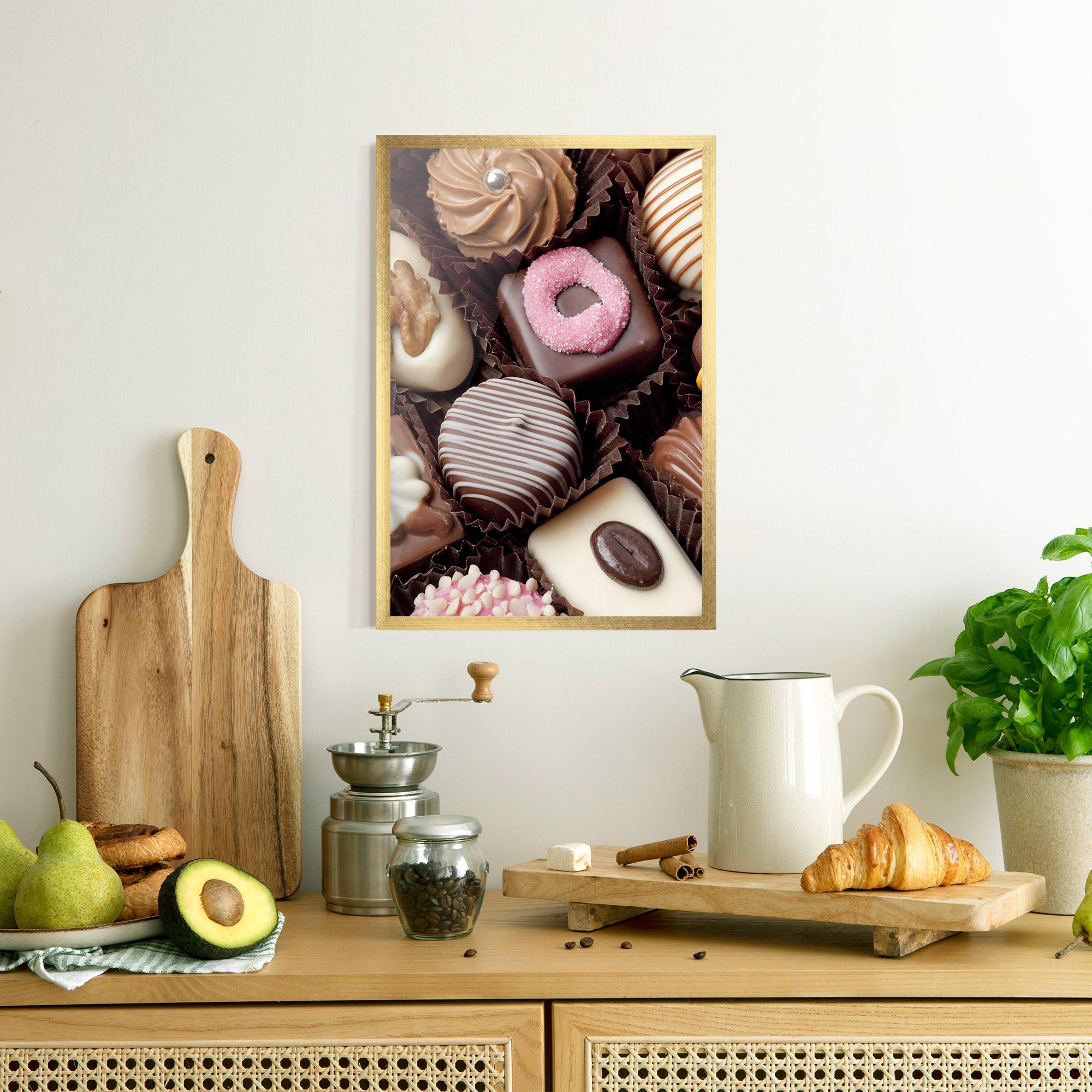 Poster Înrămat Chocolate Bonbons mockup 8