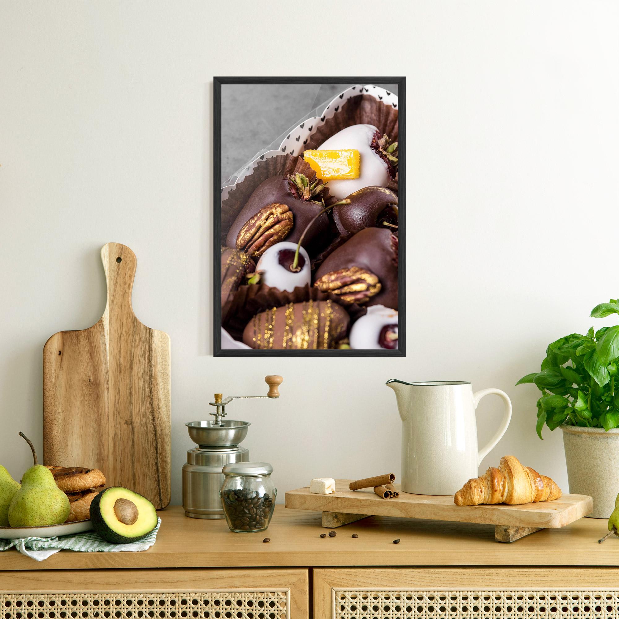 Poster Înrămat Chocolate Covered mockup 8