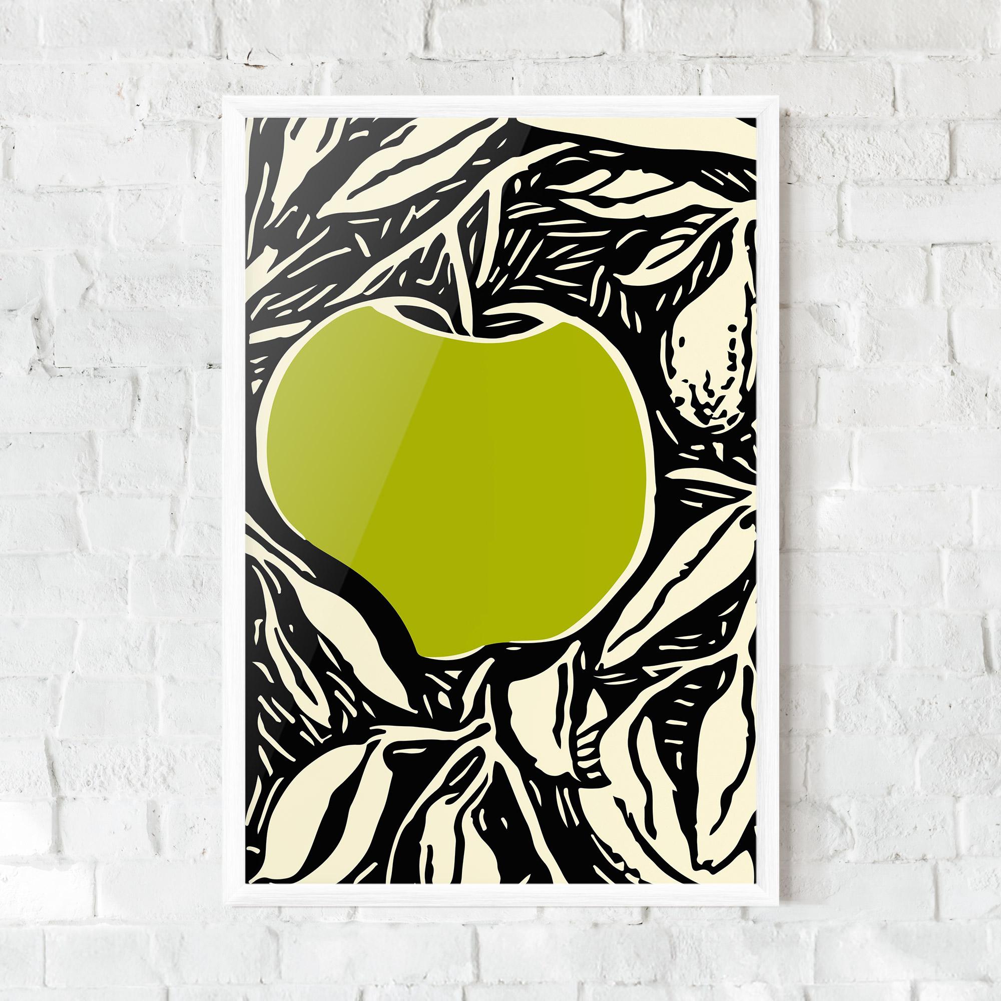 Poster Înrămat Green Apple mockup 0