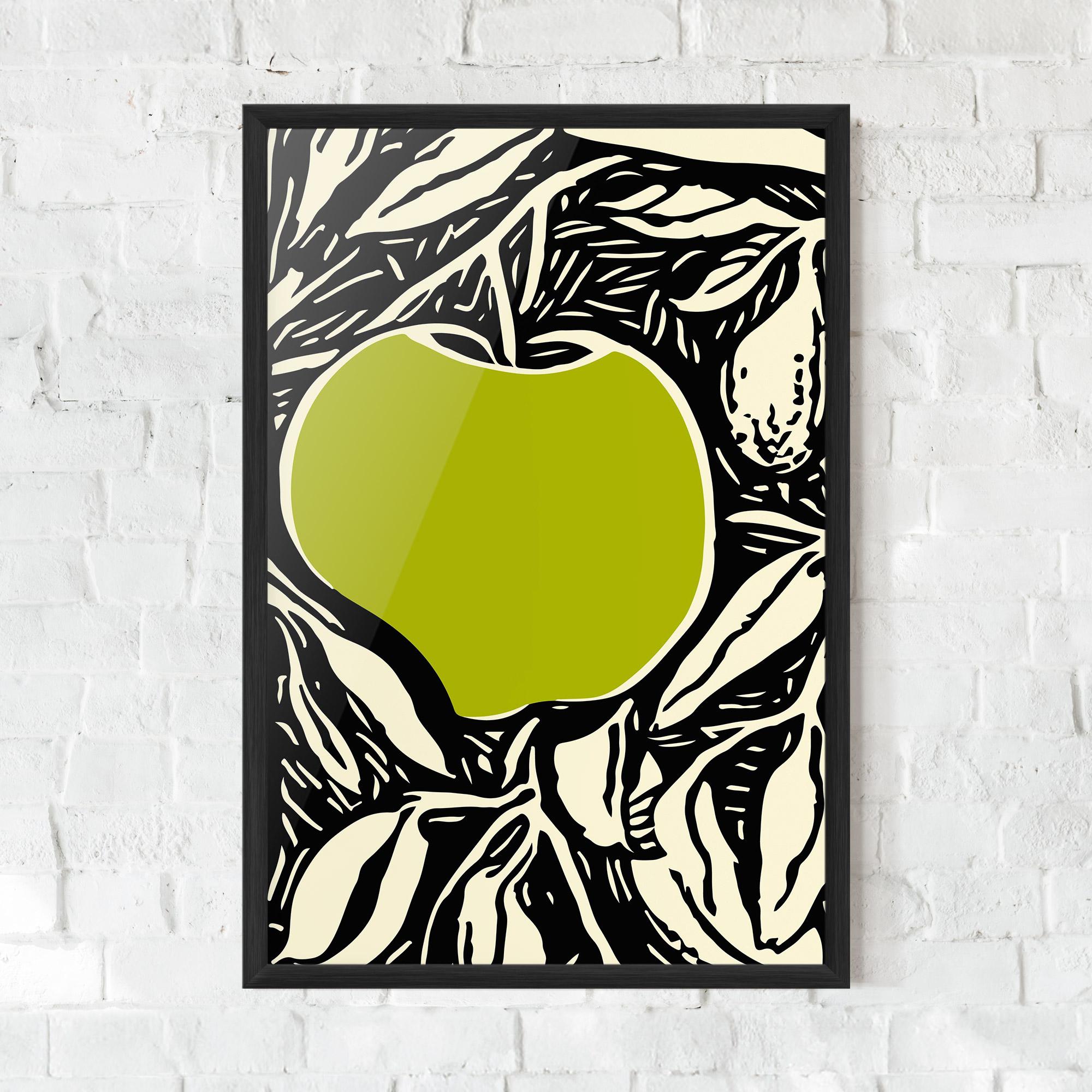 Poster Înrămat Green Apple mockup 0
