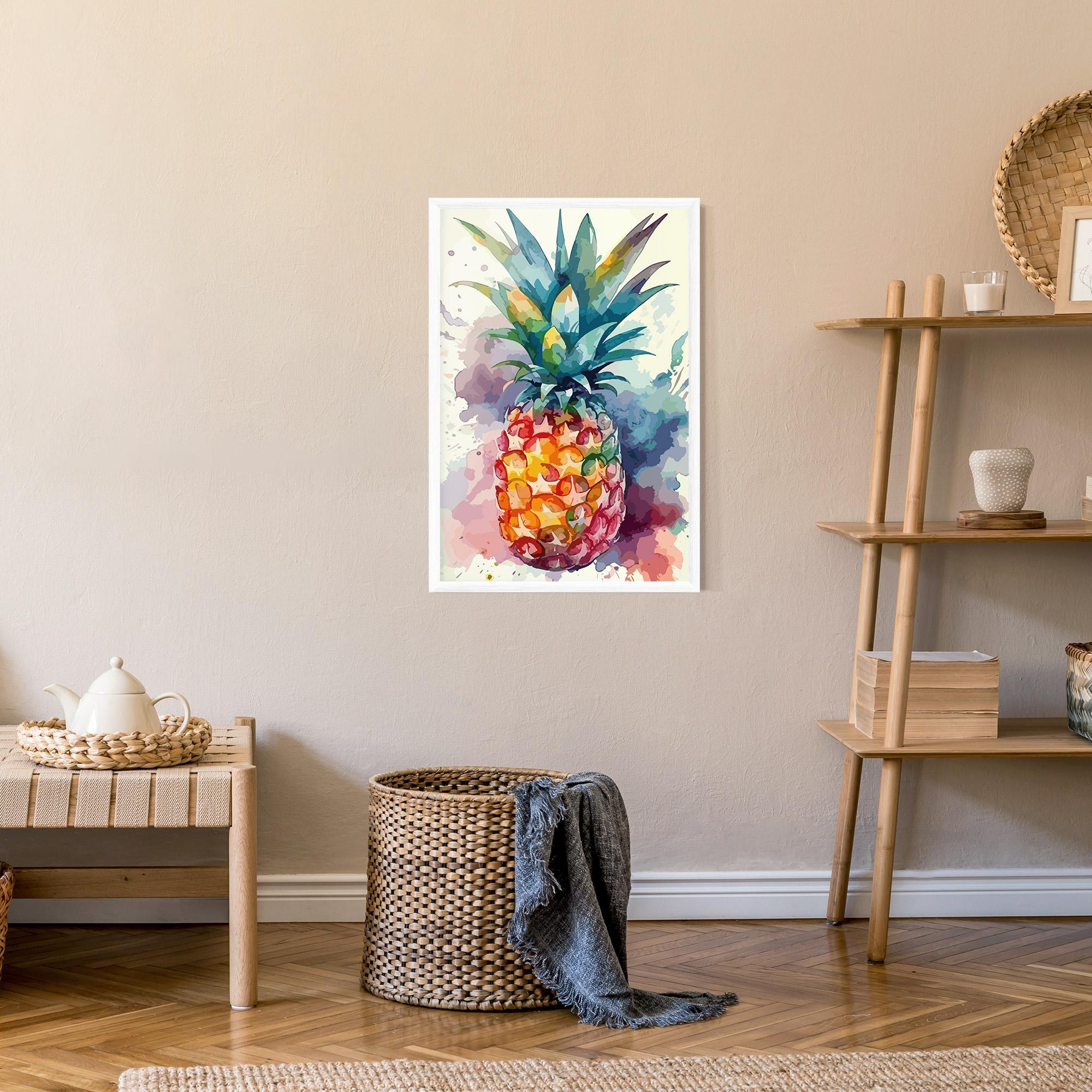Poster Înrămat Colorful Pineapple mockup 9