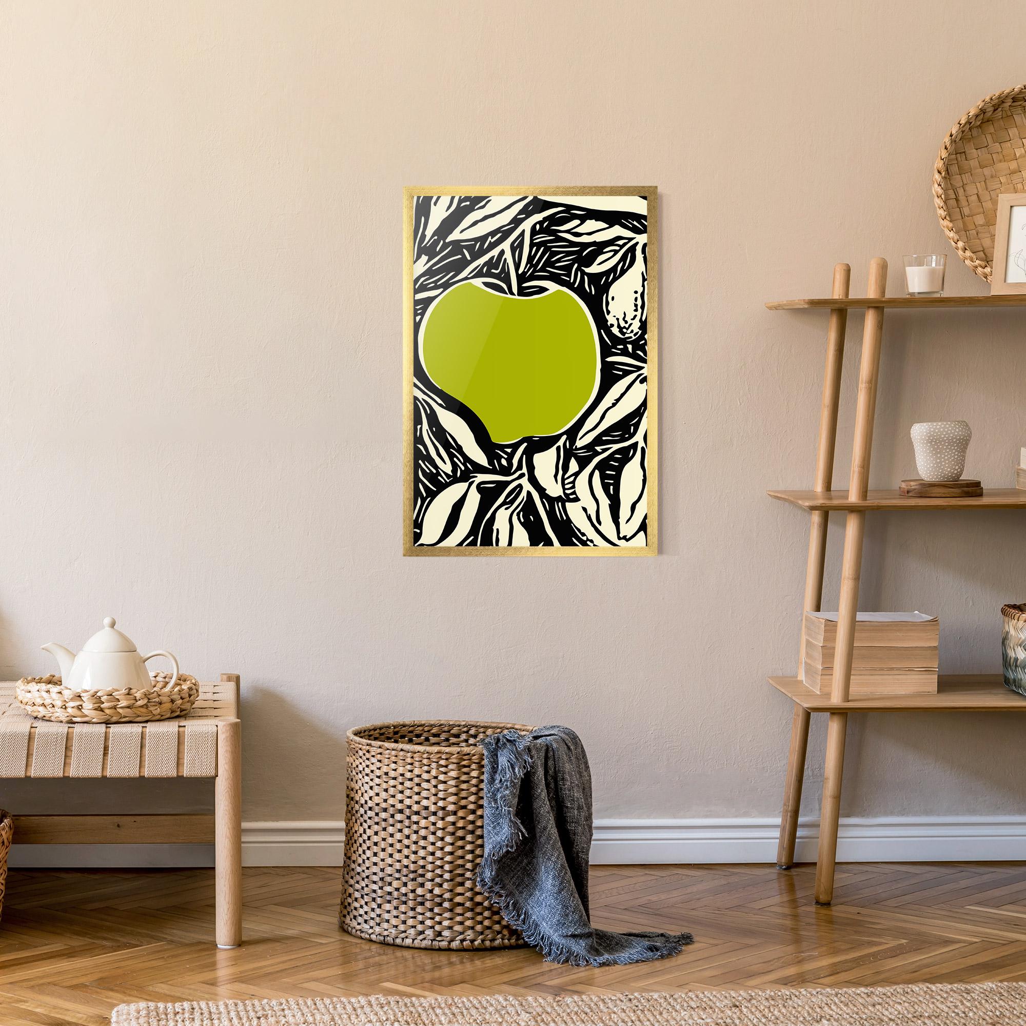 Poster Înrămat Green Apple mockup 9