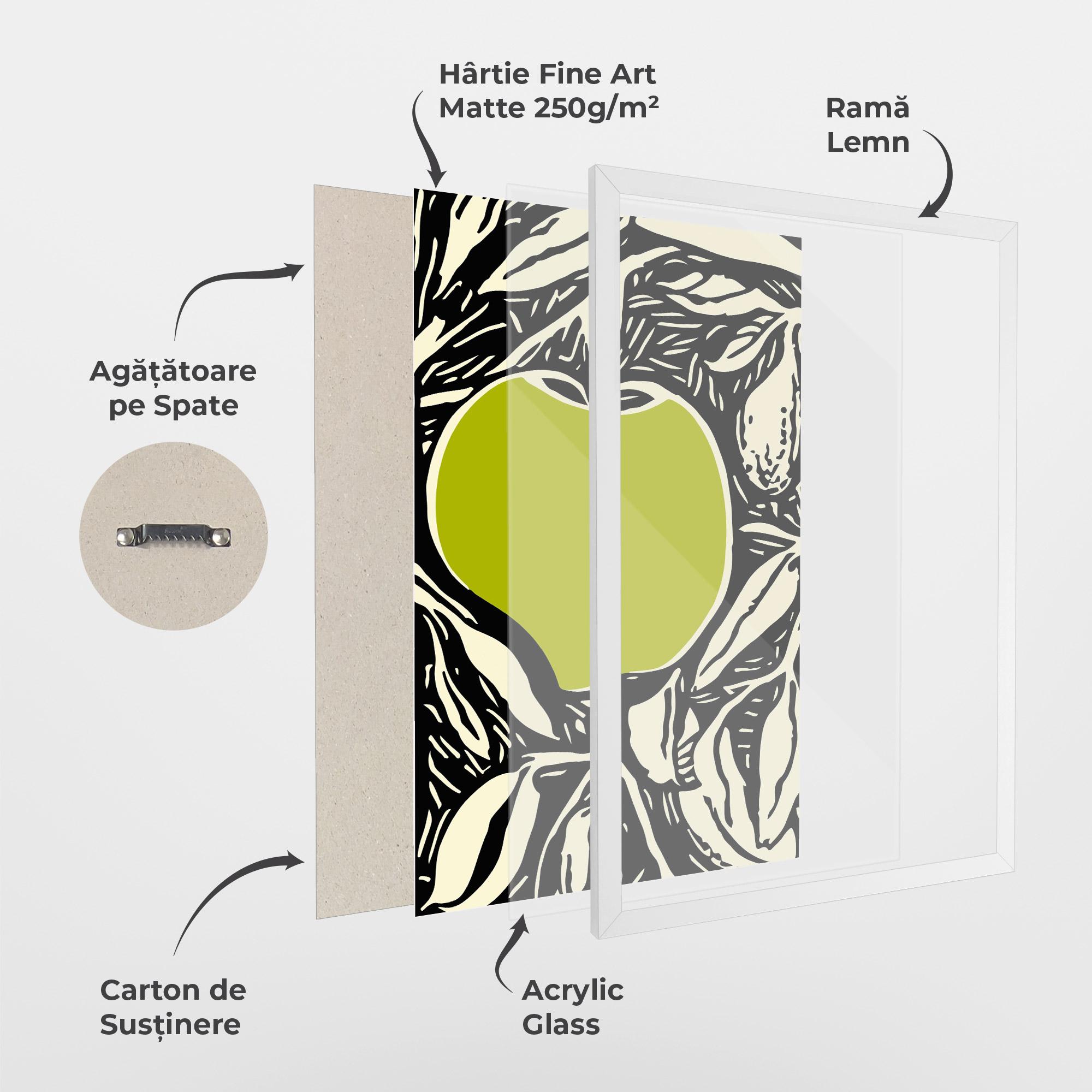 Poster Înrămat Green Apple mockup 1