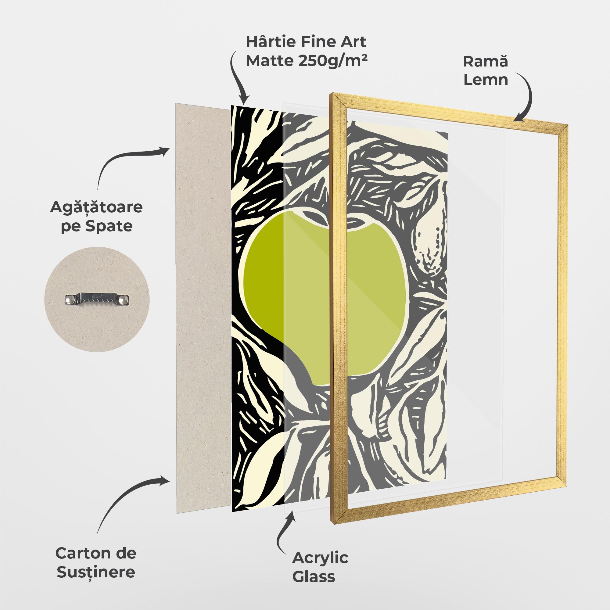Poster Înrămat Green Apple mockup 1