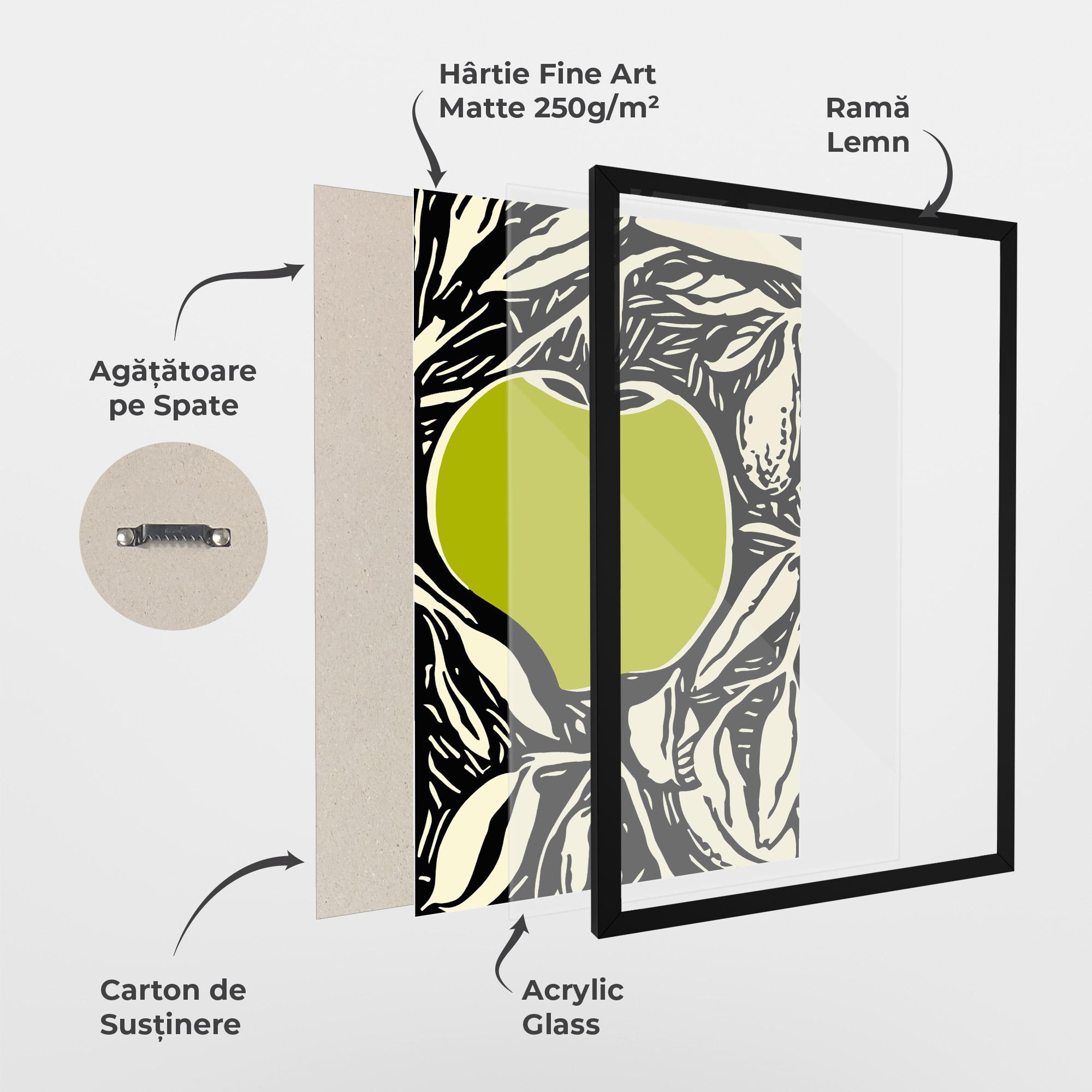 Poster Înrămat Green Apple mockup 1