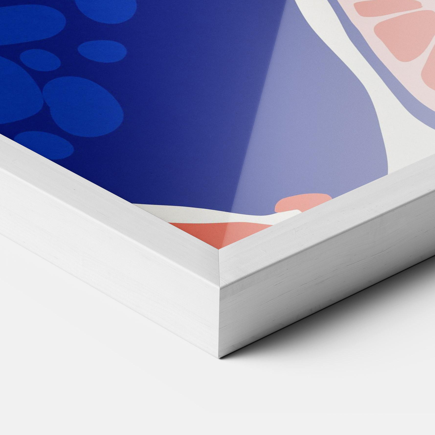 Poster Înrămat Blue Pink Fruit mockup 3