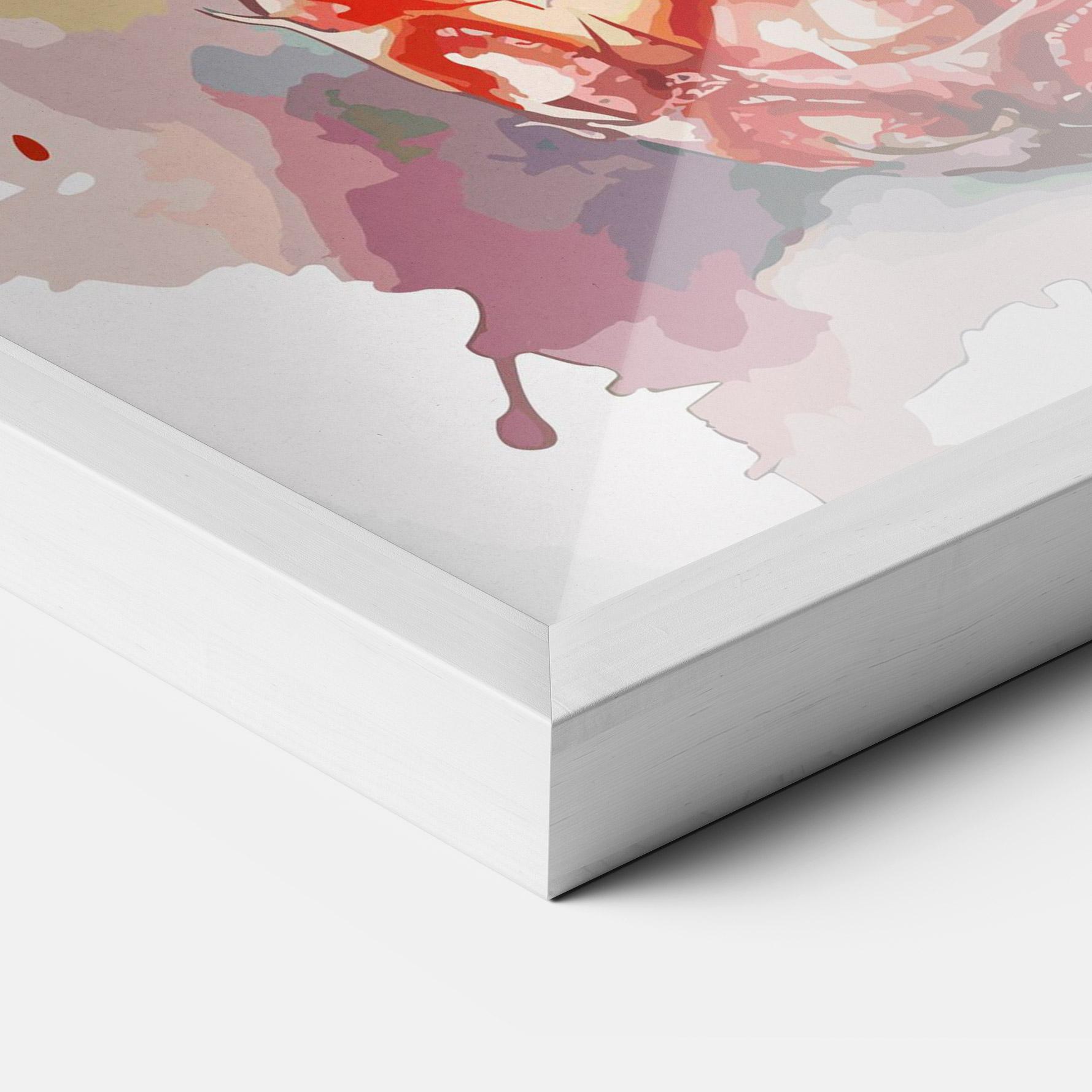 Poster Înrămat Pineapple Watercolor mockup 3