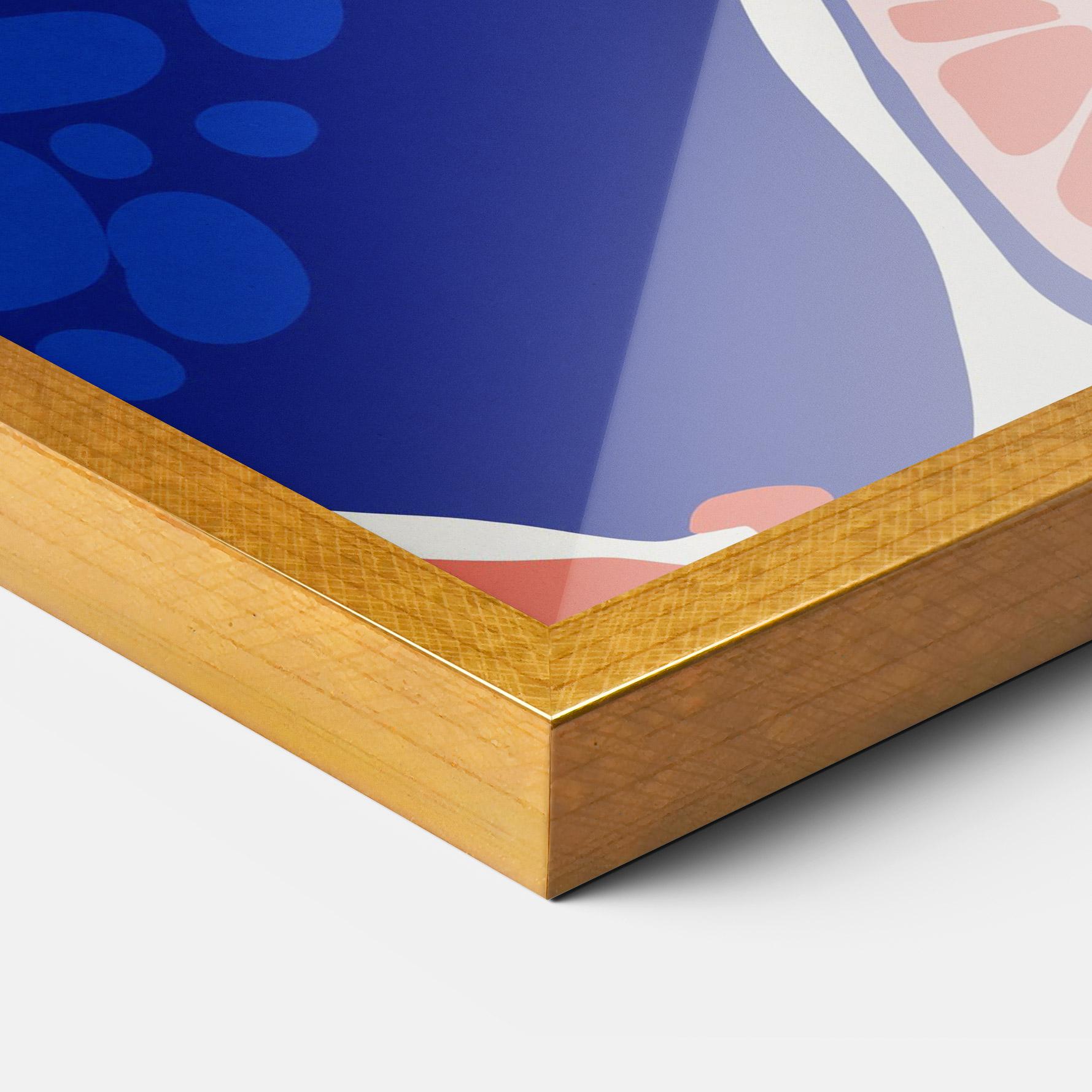 Poster Înrămat Blue Pink Fruit mockup 3