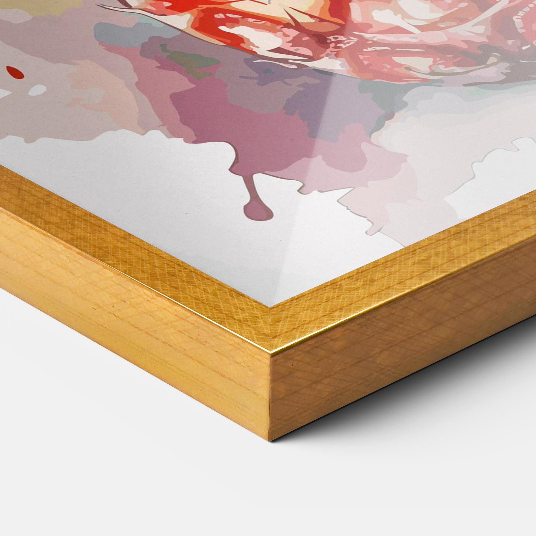 Poster Înrămat Pineapple Watercolor mockup 3