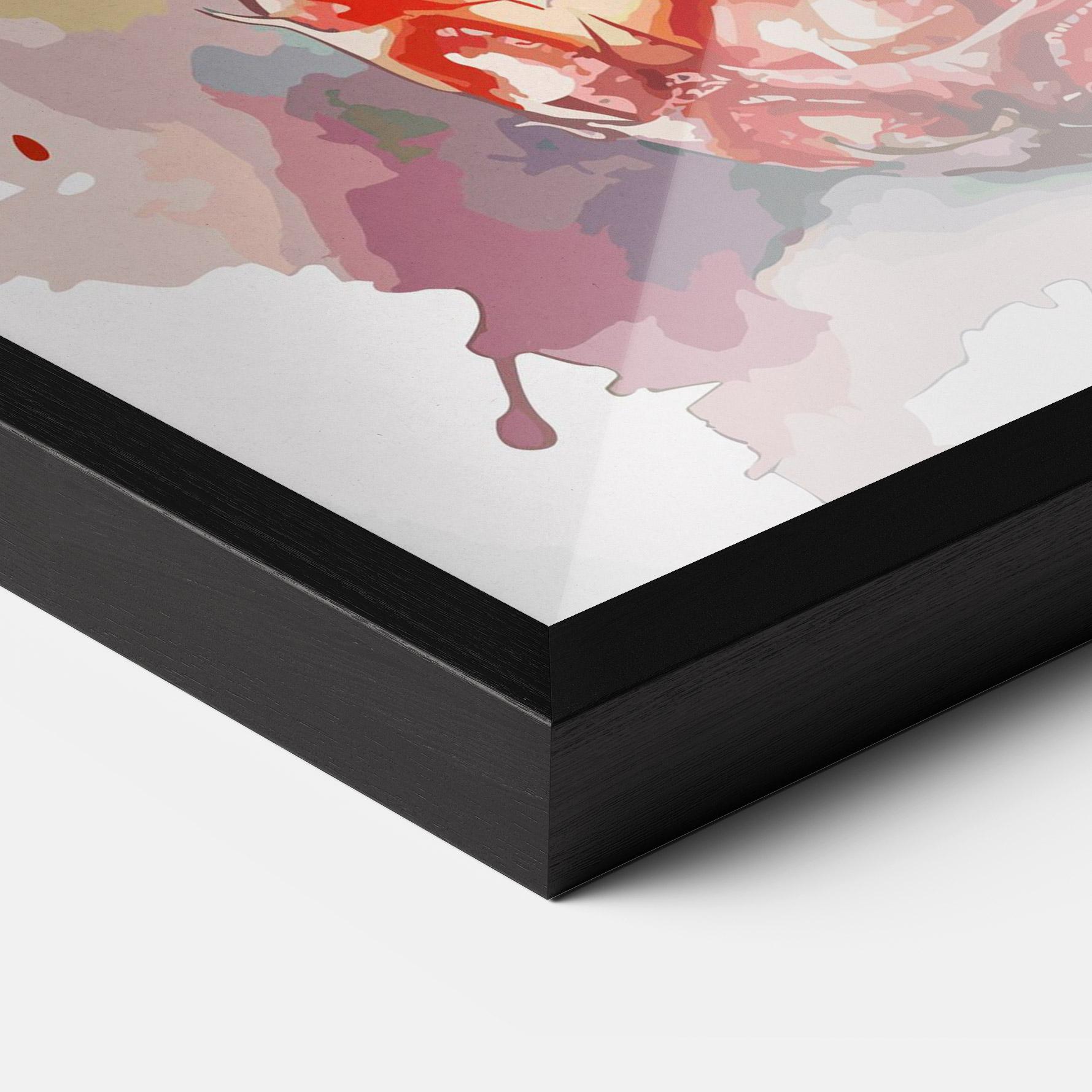 Poster Înrămat Pineapple Watercolor mockup 3