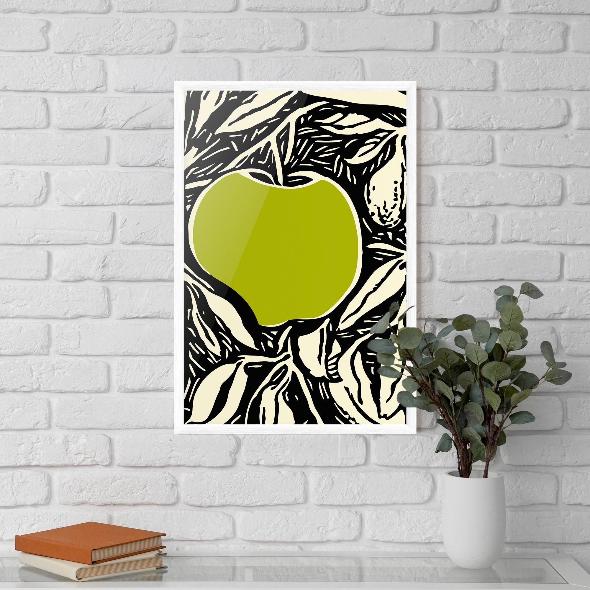 Poster Înrămat Green Apple mockup 5