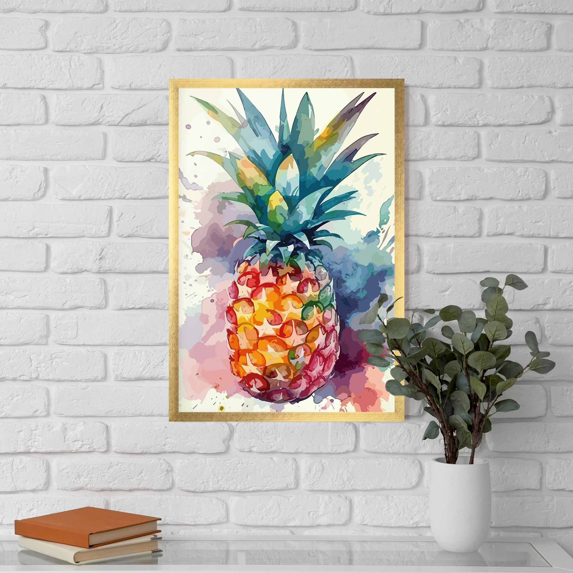 Poster Înrămat Colorful Pineapple mockup 5