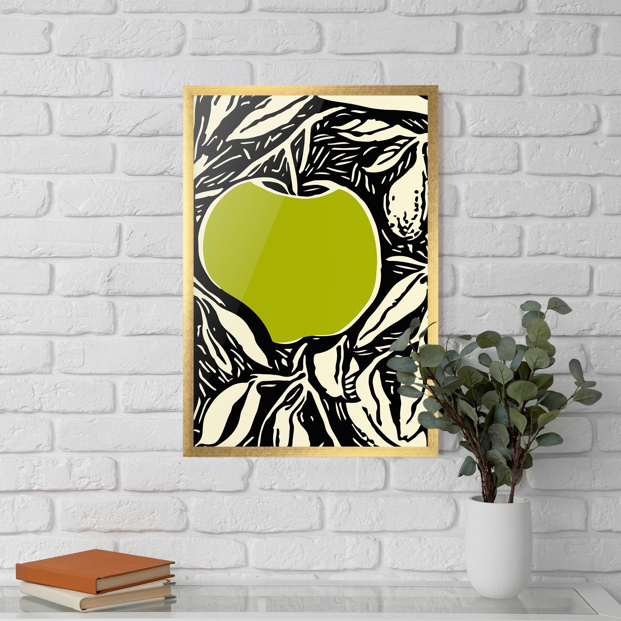 Poster Înrămat Green Apple mockup 5