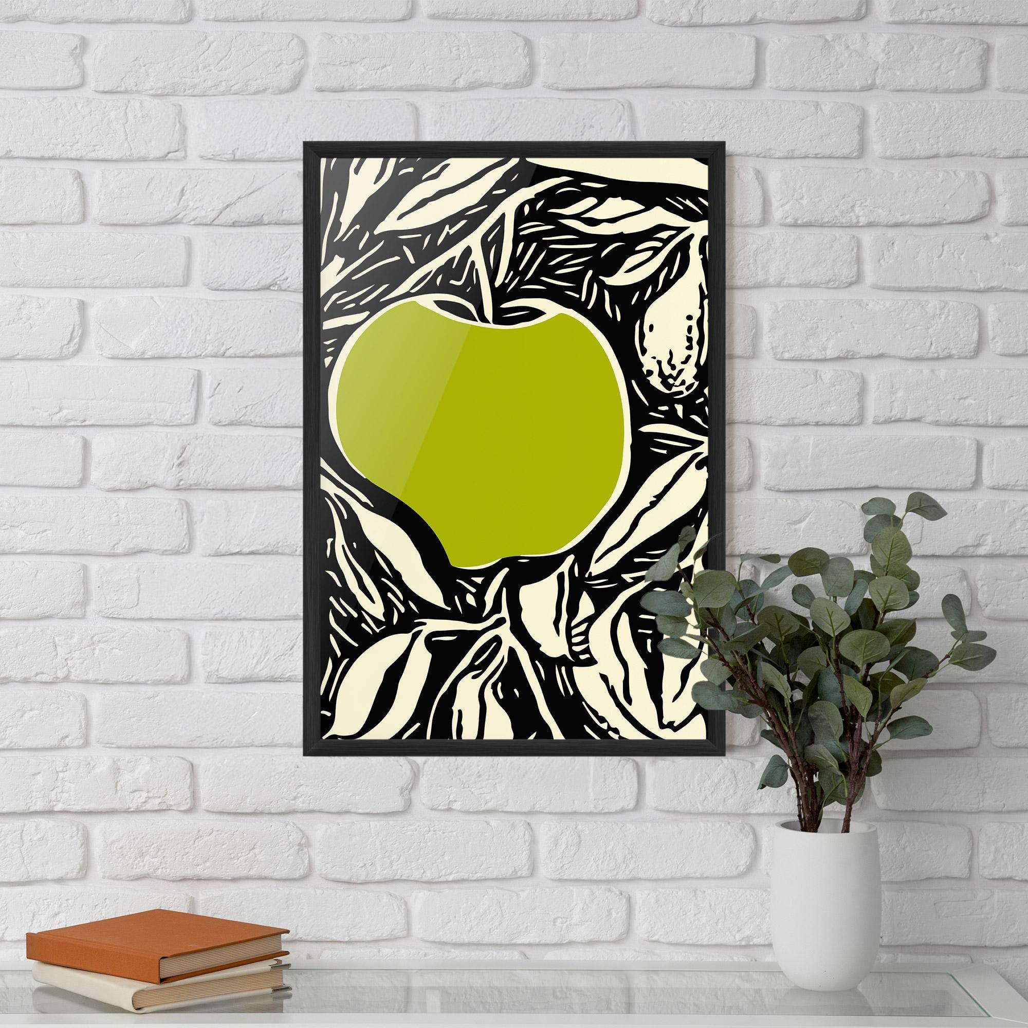 Poster Înrămat Green Apple mockup 5
