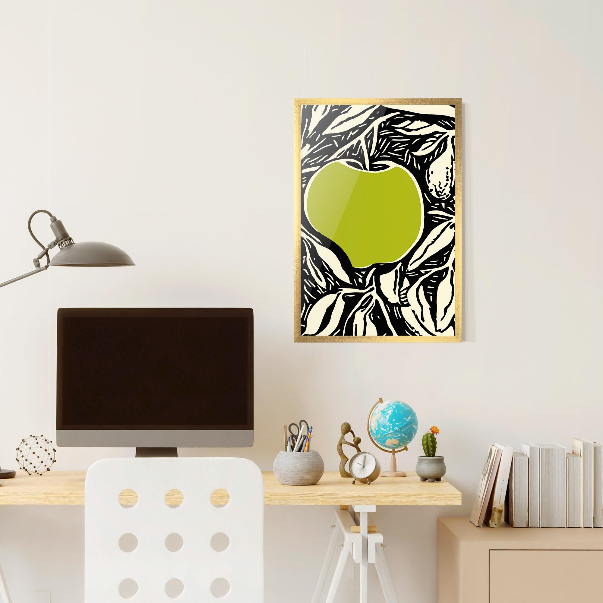 Poster Înrămat Green Apple mockup 6
