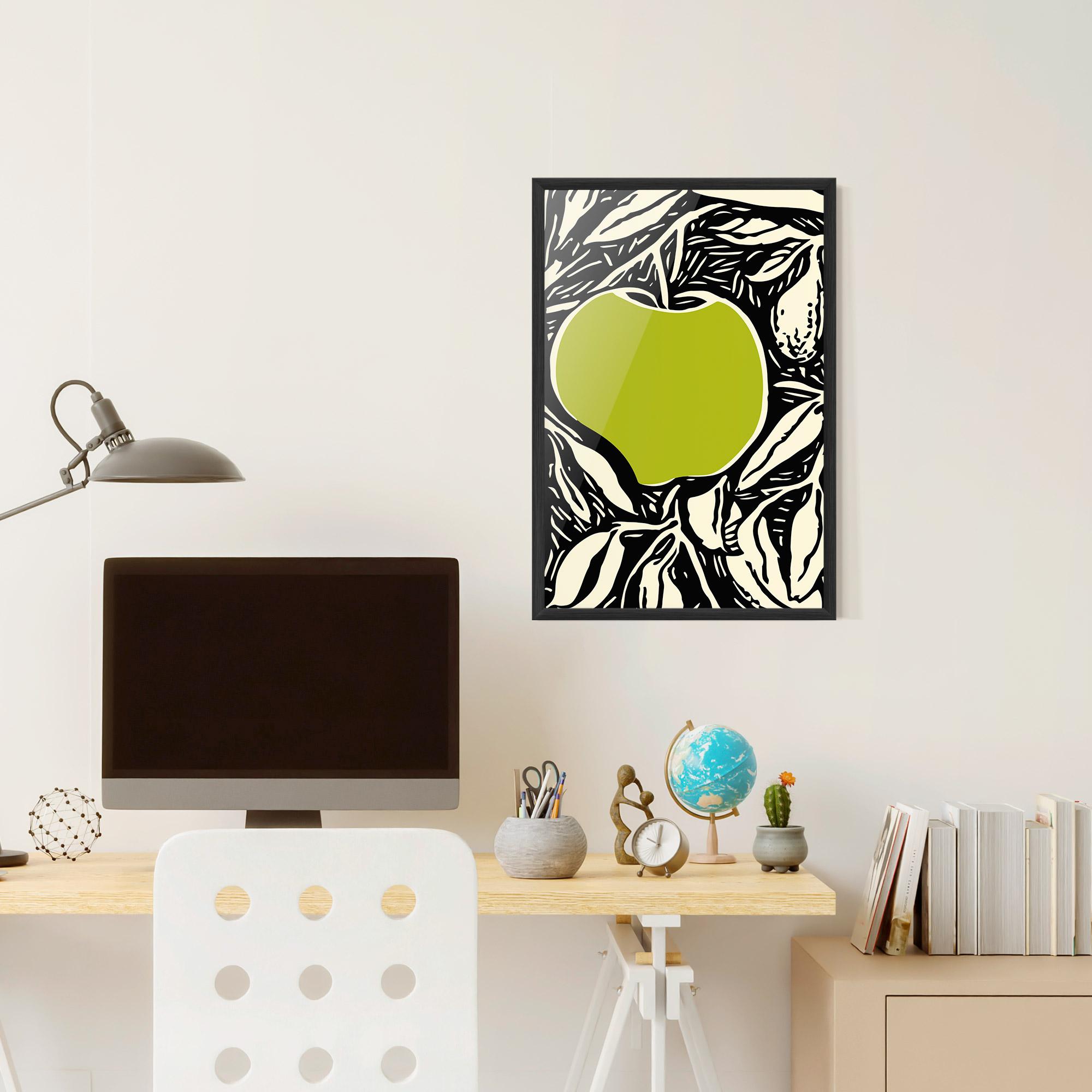 Poster Înrămat Green Apple mockup 6