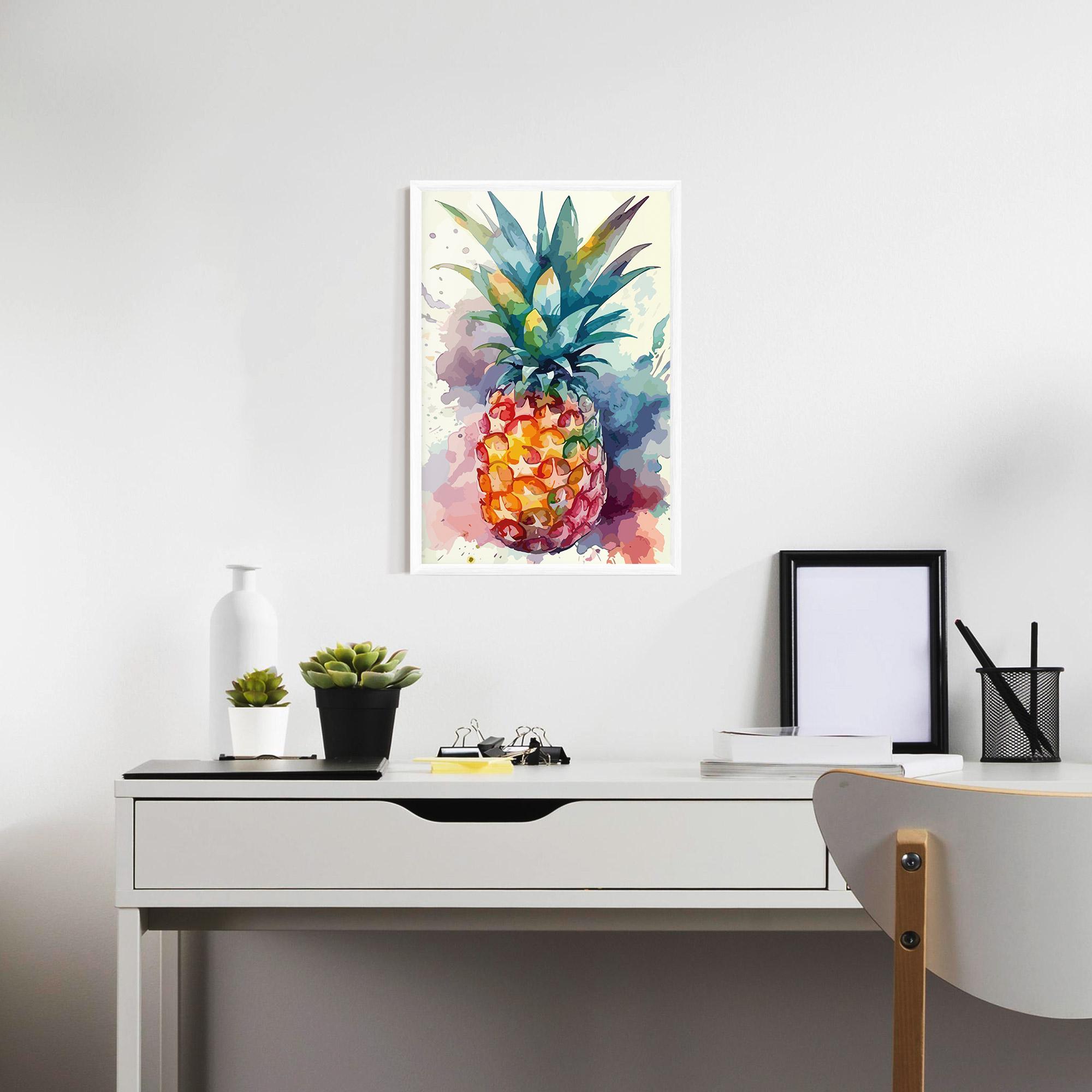 Poster Înrămat Colorful Pineapple mockup 7