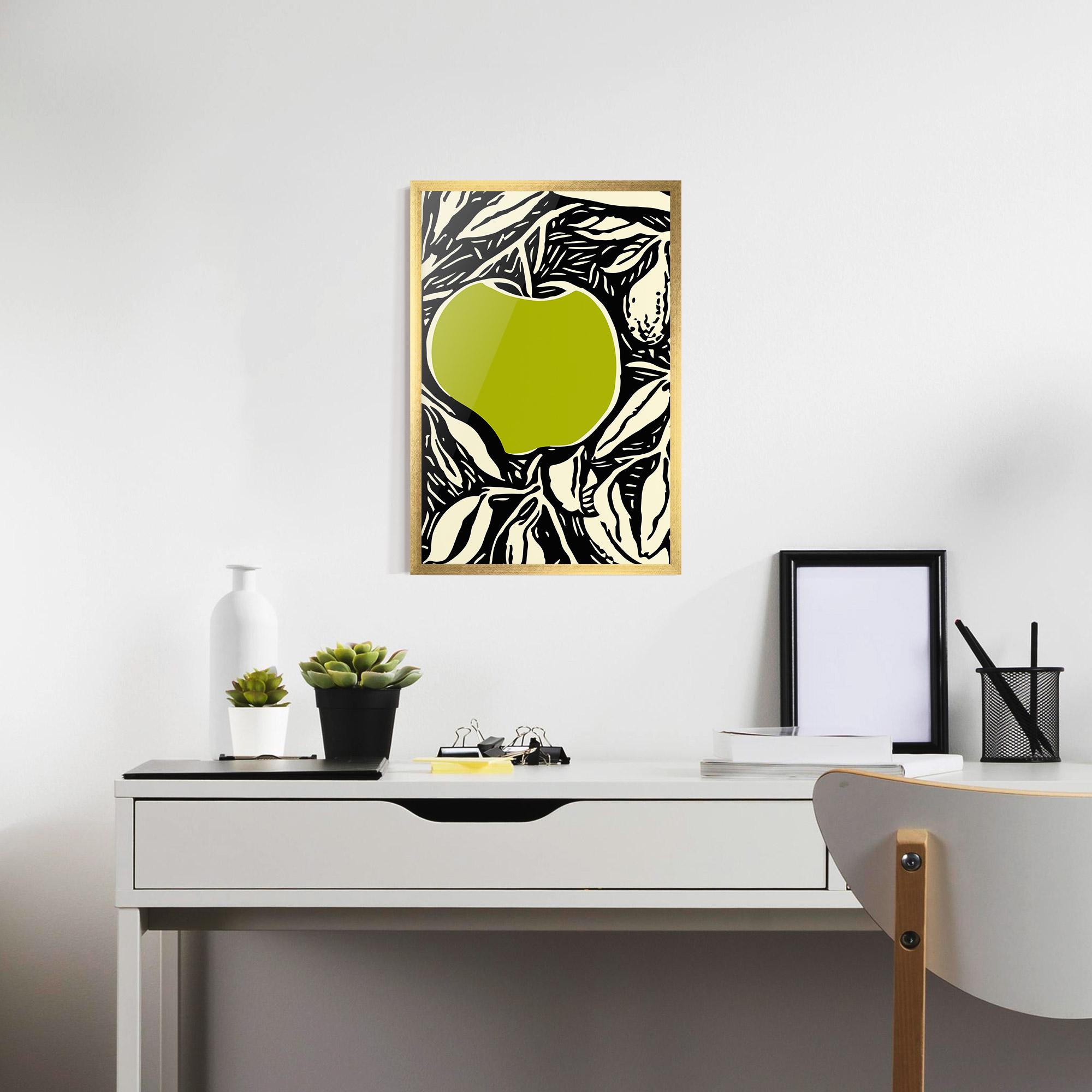 Poster Înrămat Green Apple mockup 7