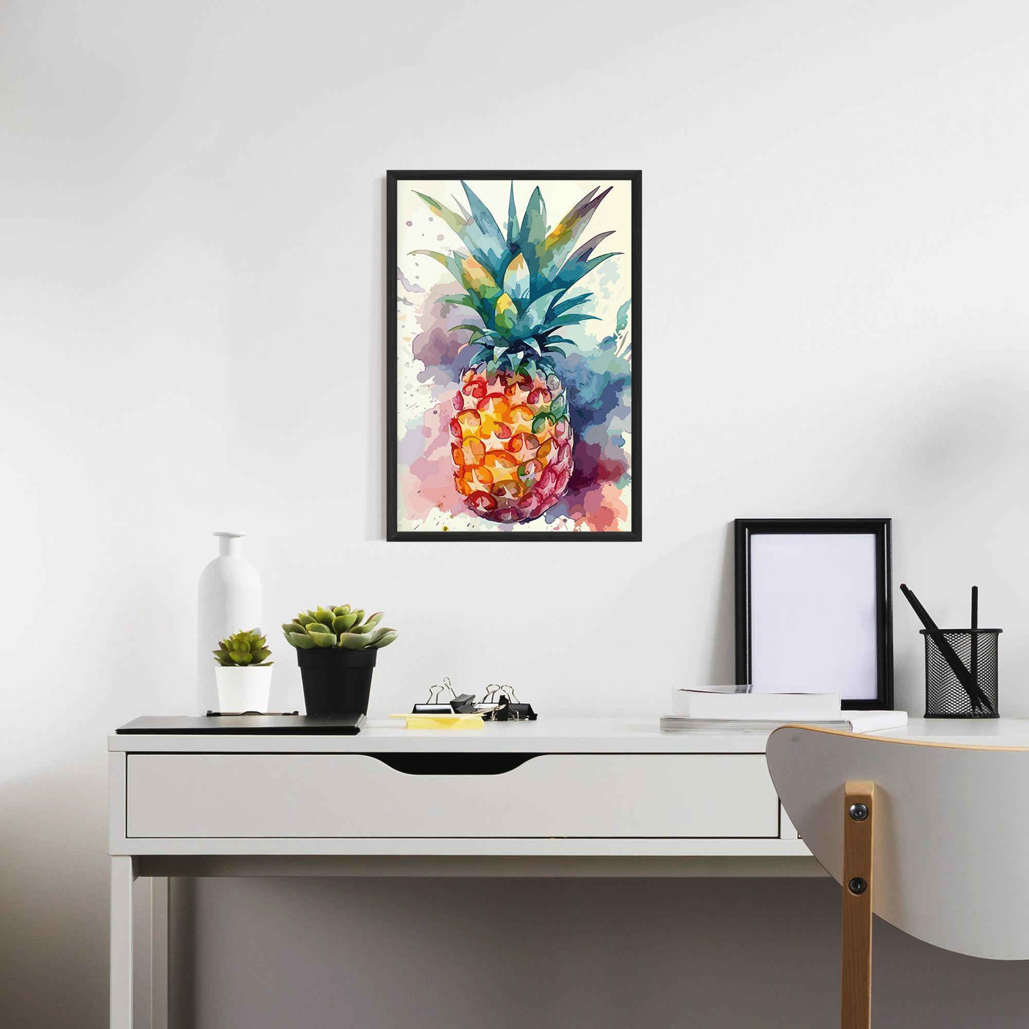 Poster Înrămat Colorful Pineapple mockup 7