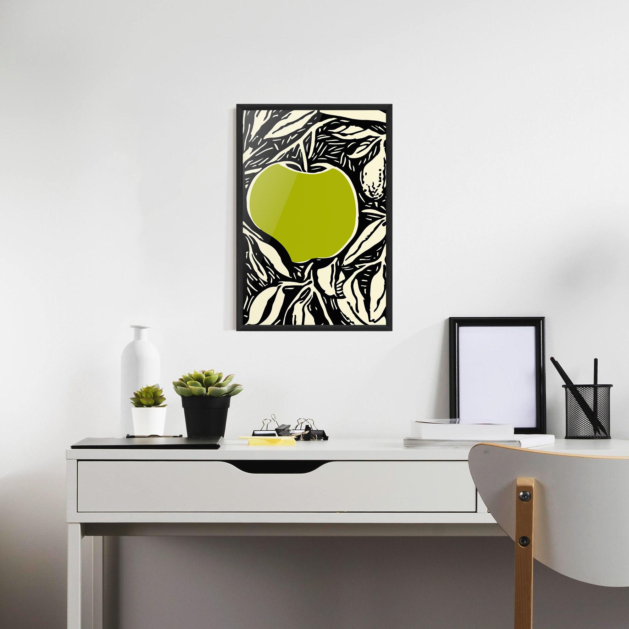 Poster Înrămat Green Apple mockup 7