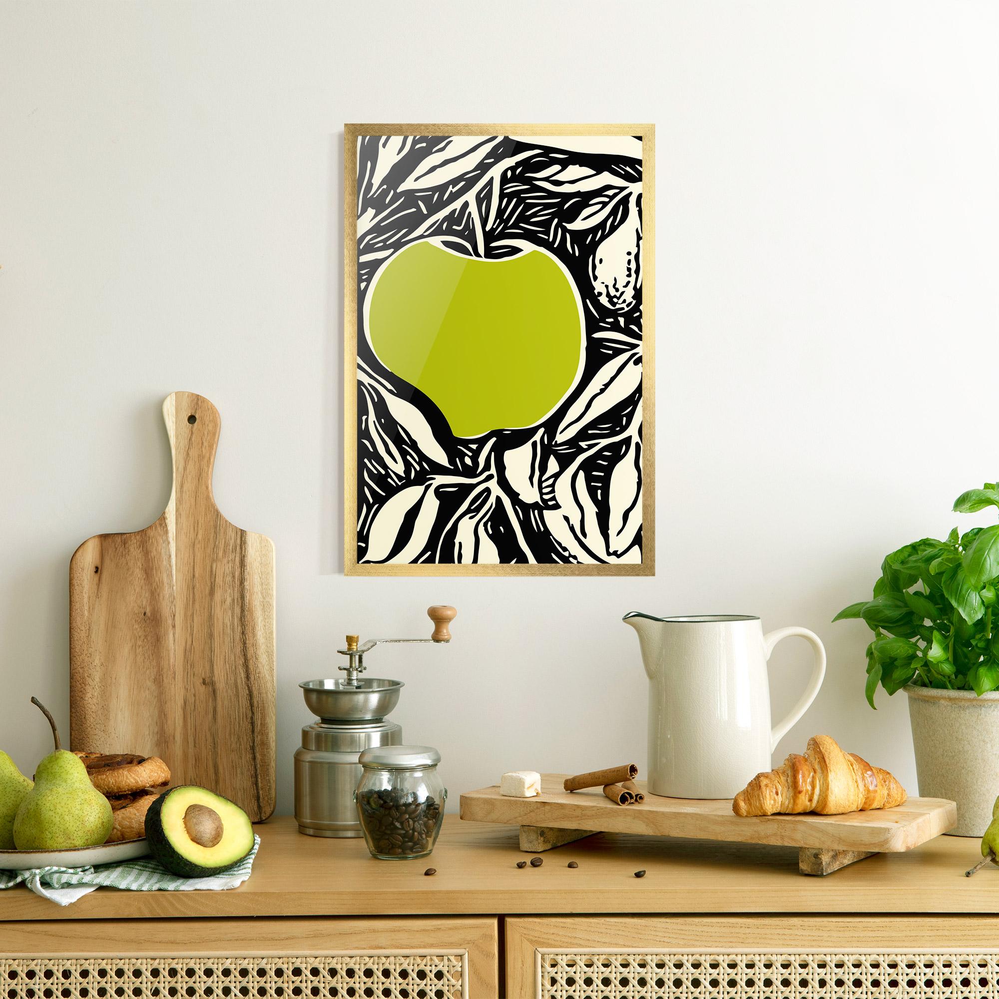 Poster Înrămat Green Apple mockup 8