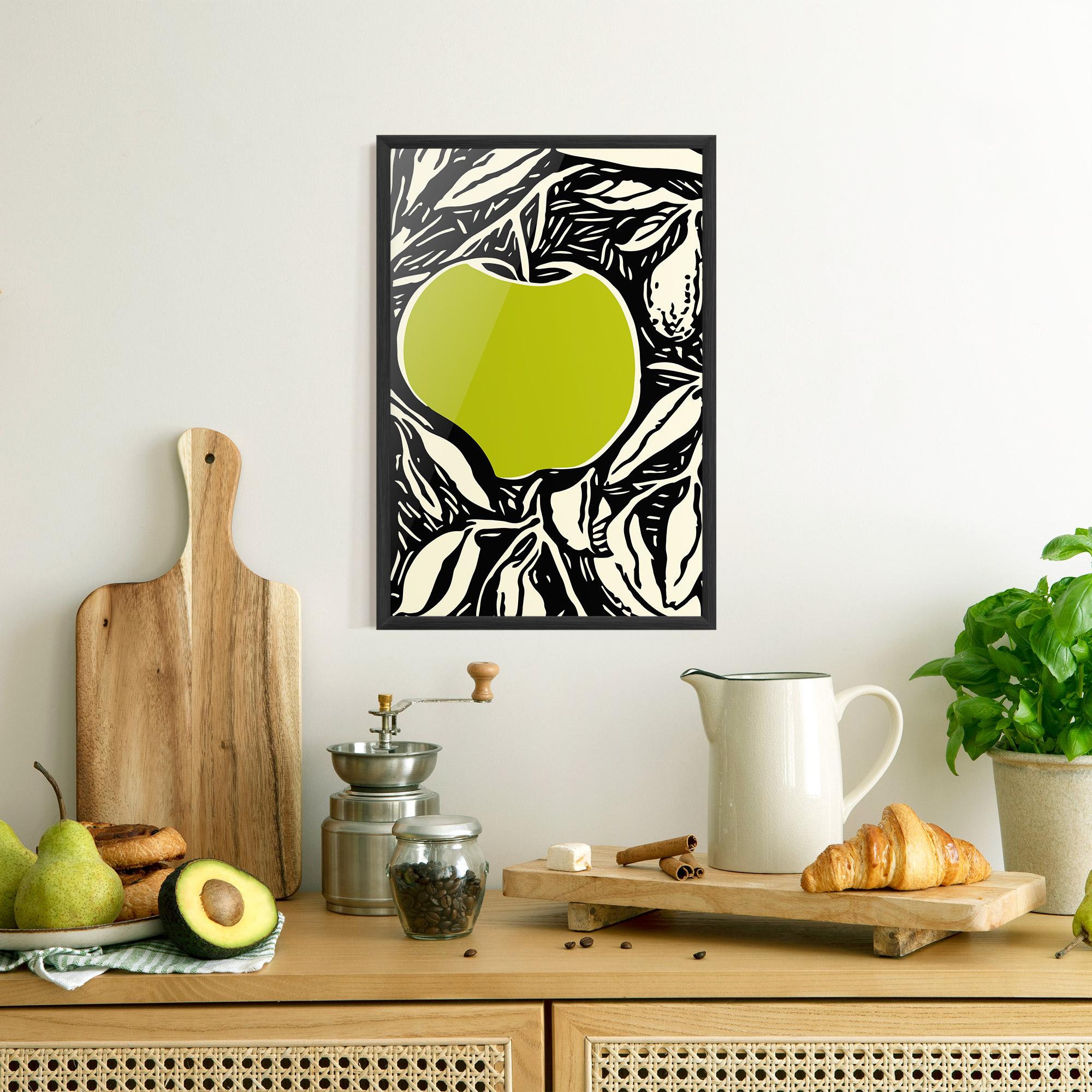 Poster Înrămat Green Apple mockup 8